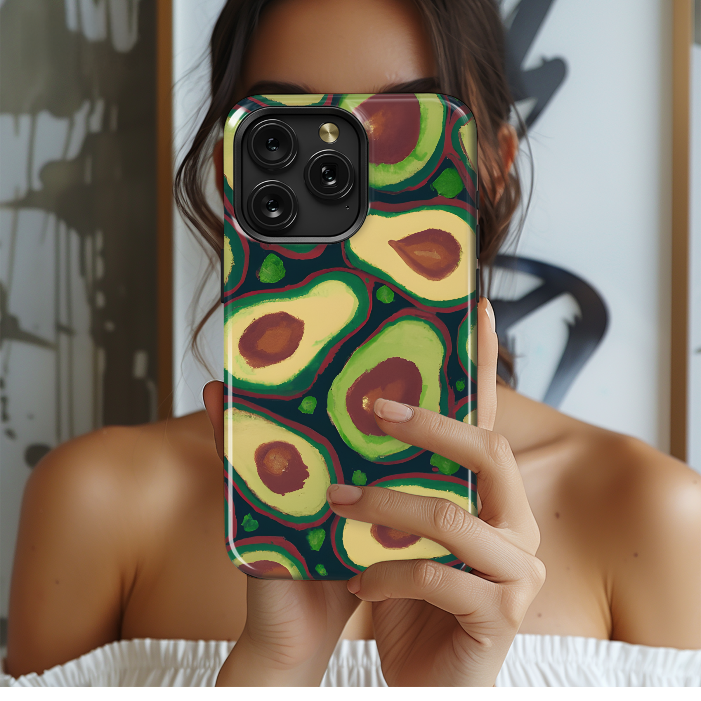 Expressionist Avocado Phone Case iPhone Samsung Cover Pixel 2939