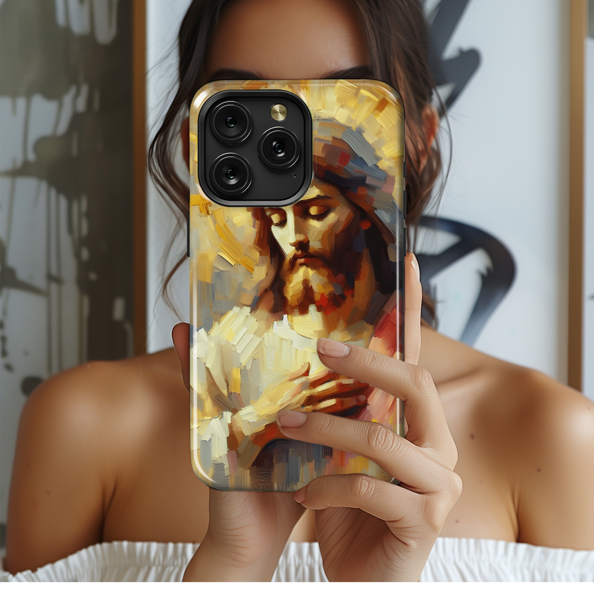 Expressionist Jesus Christ Phone Case iPhone Samsung Cover Pixel 2245