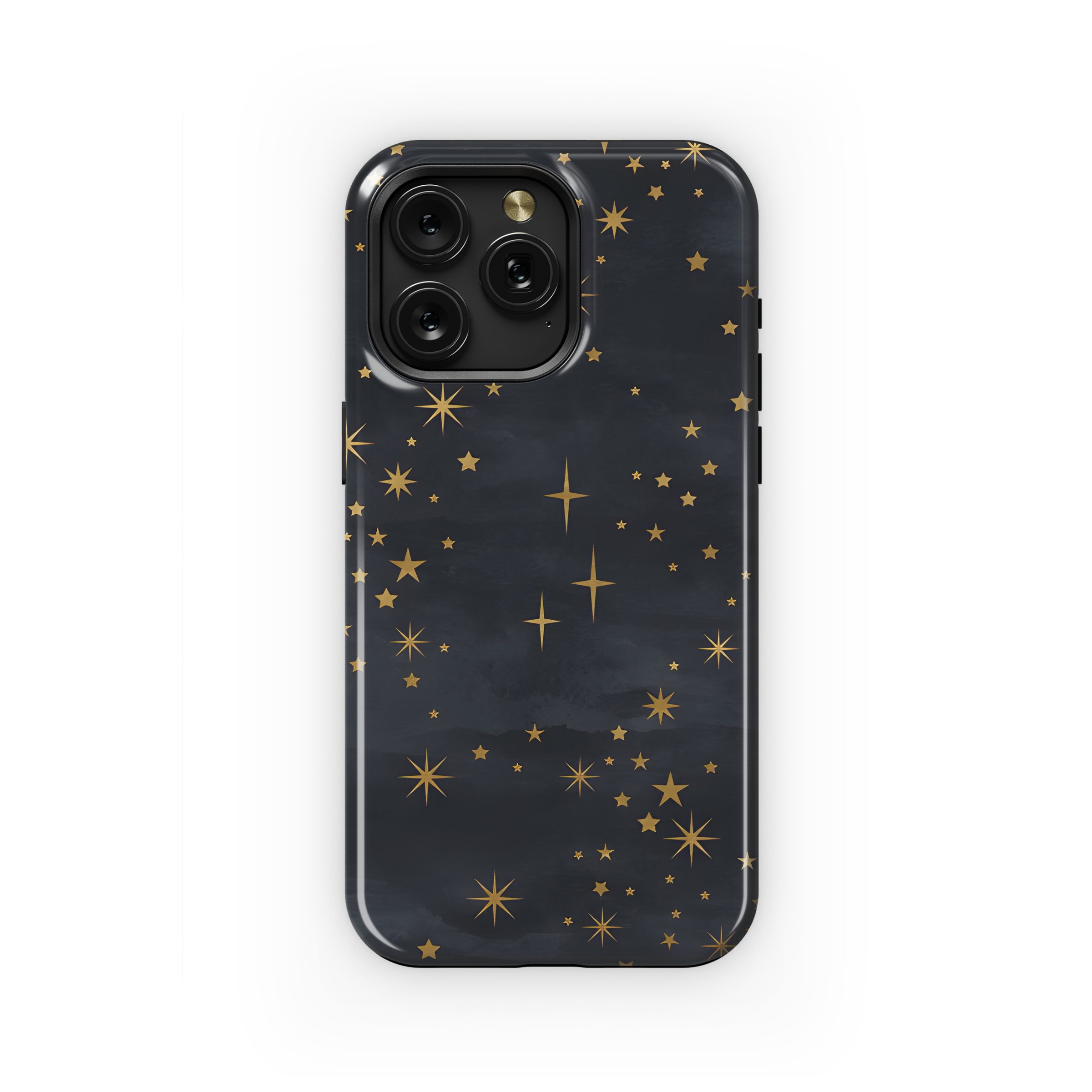 Festive Christmas Black Starry Gold Phone Case iPhone Samsung Cover Pixel 2728