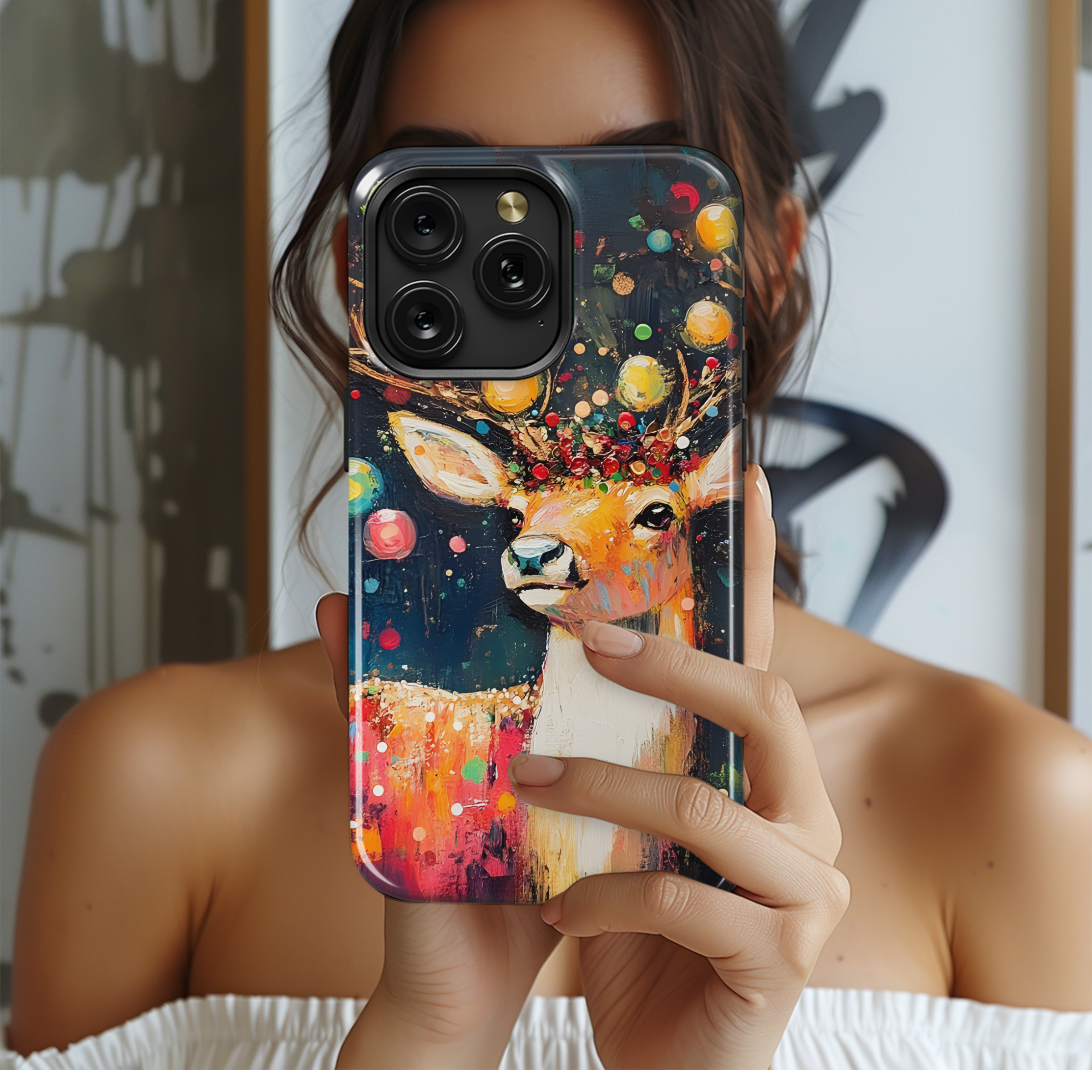 Festive Reindeer Dreams
 Phone Case iPhone Samsung Cover Pixel 4023