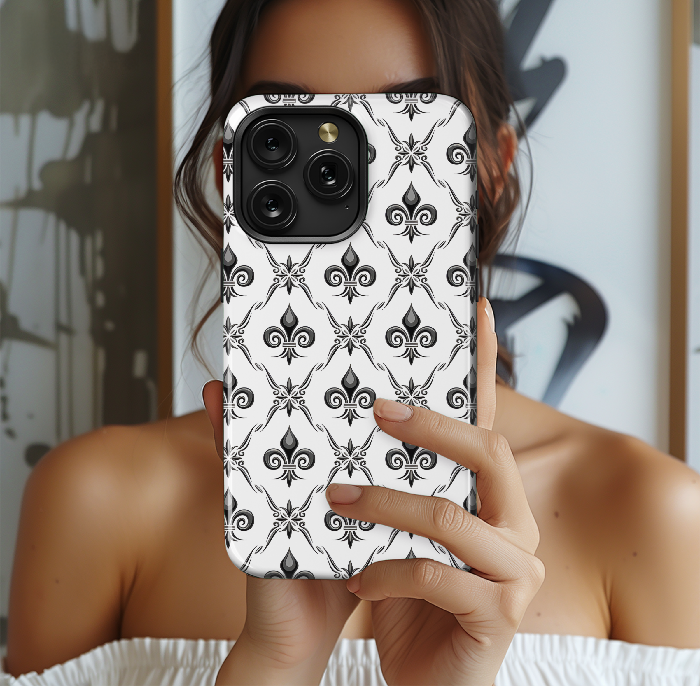 Fleur de Lis Seamless Pattern Phone Case iPhone Samsung Cover Pixel 2167