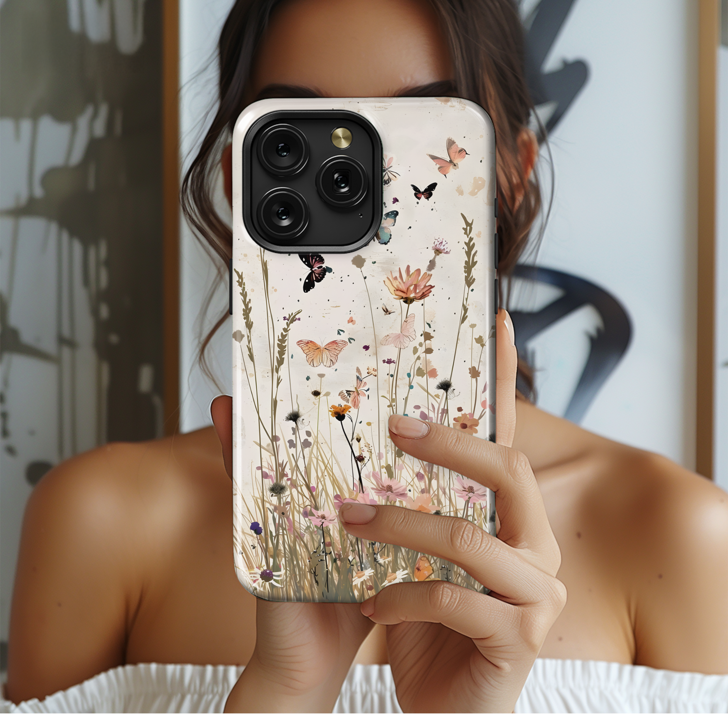 Floral Butterfly Meadow
 Phone Case iPhone Samsung Cover Pixel 4139