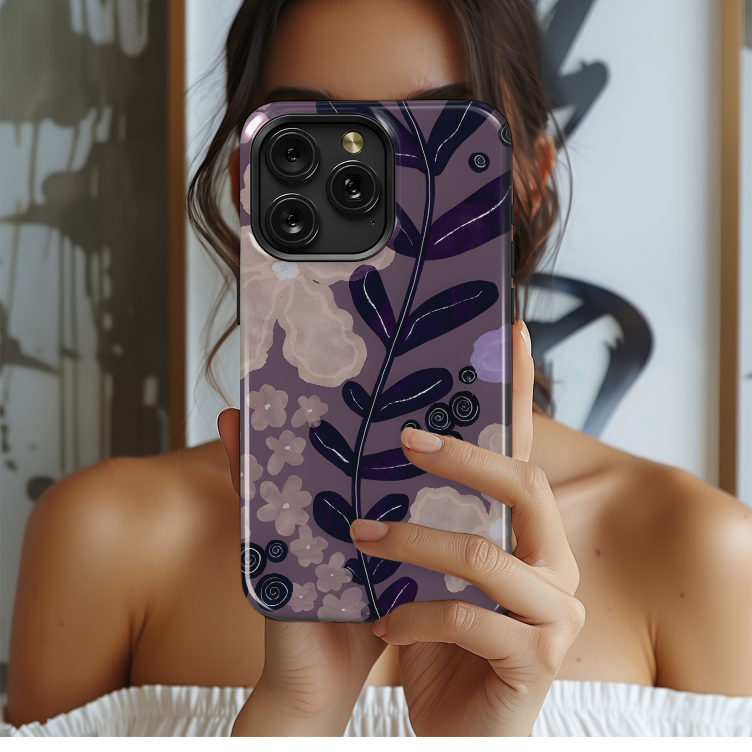 Floral illustration with Wild Flowers Phone Case iPhone Samsung Cover Pixel 2315