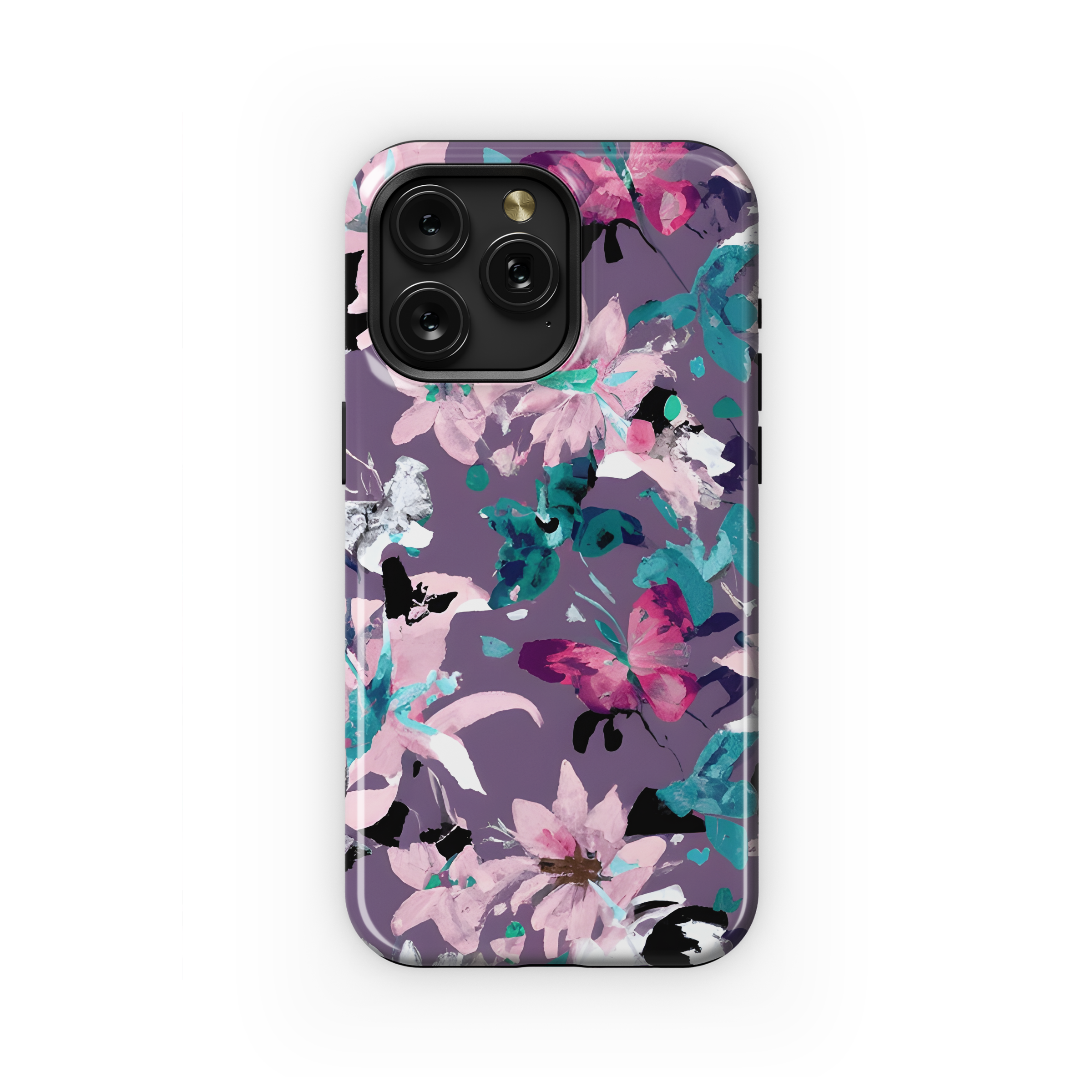 Floral Lilly Butterfly Lavender Duvet Phone Case iPhone Samsung Cover Pixel 3105