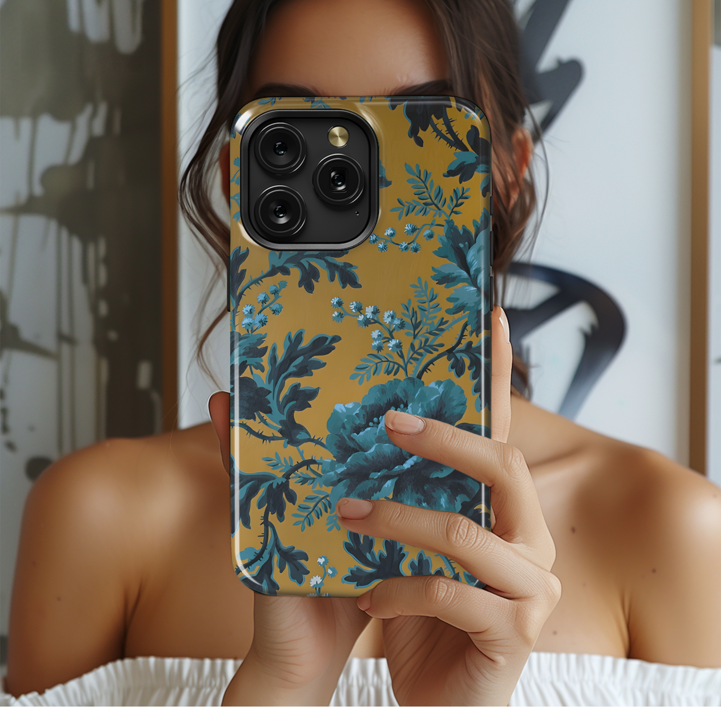 Floral Print Pattern Phone Case iPhone Samsung Cover Pixel 2346