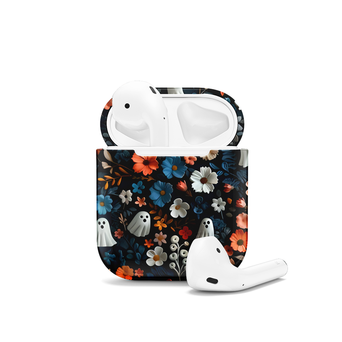 Floral Seamless Cute Ghosts AirPods Case AirPods Pro AirPods Pro 2 AirPods 3 AirPods 2 Glossy 1700