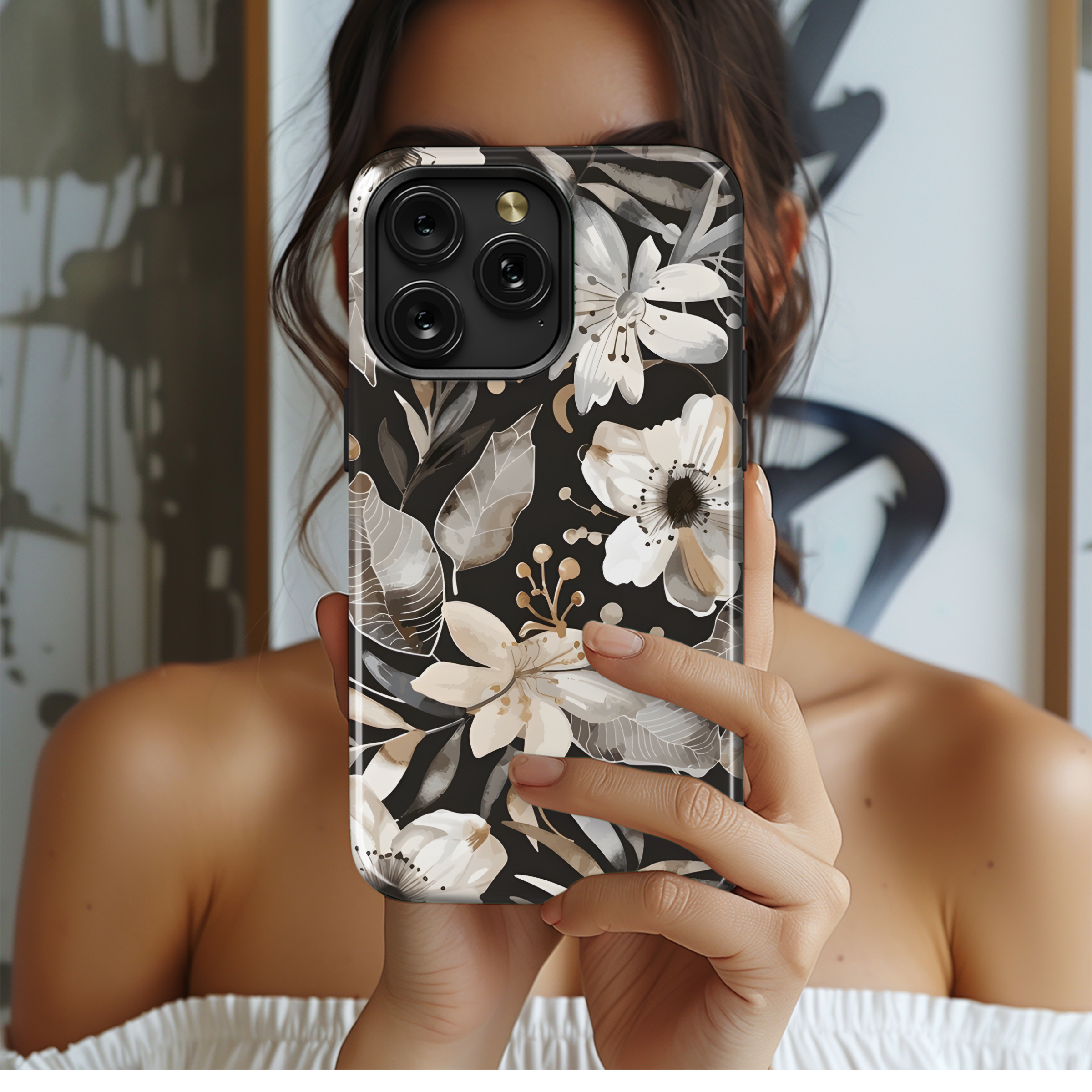 Floral Seamless Grunge Abstract Phone Case iPhone Samsung Cover Pixel 2339