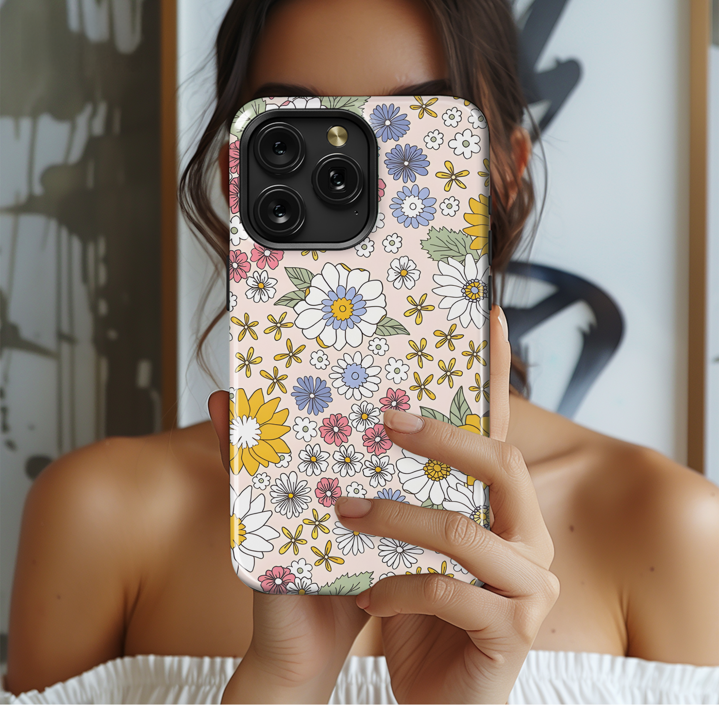 Floral seamless pattern boho Phone Case iPhone Samsung Cover Pixel 2483