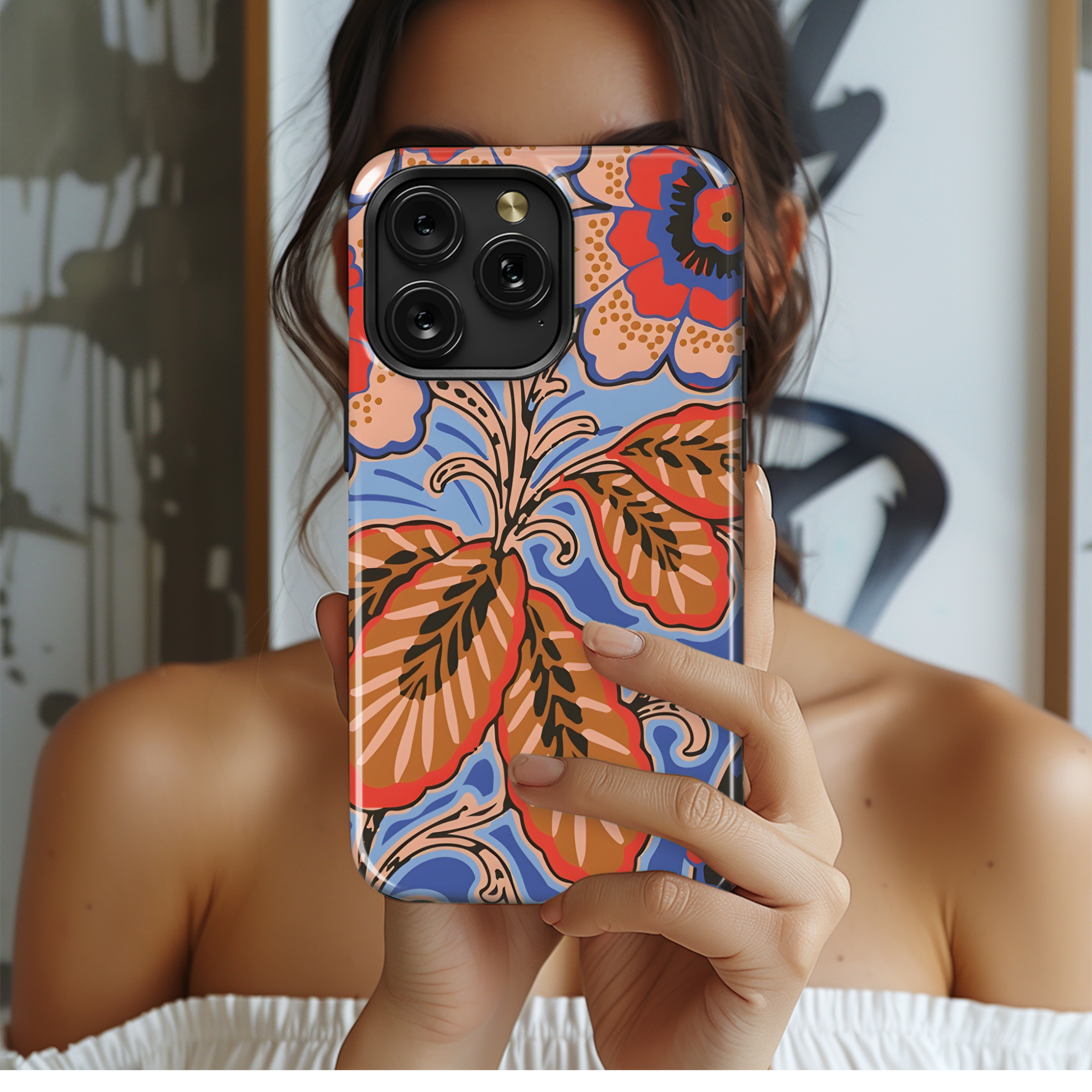 Floral Seamless Pattern Phone Case iPhone Samsung Cover Pixel 2303