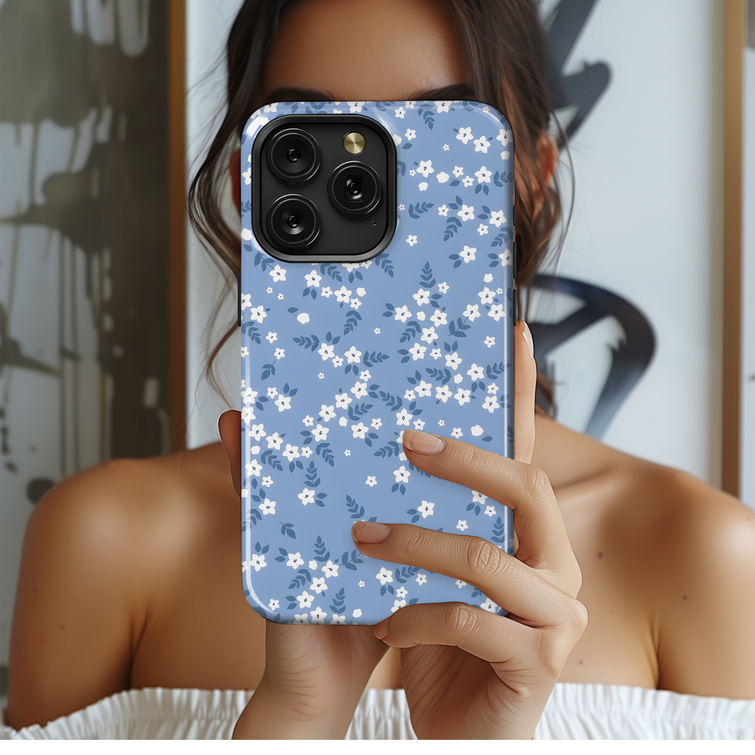 Floral Seamless Print Phone Case iPhone Samsung Cover Pixel 2363