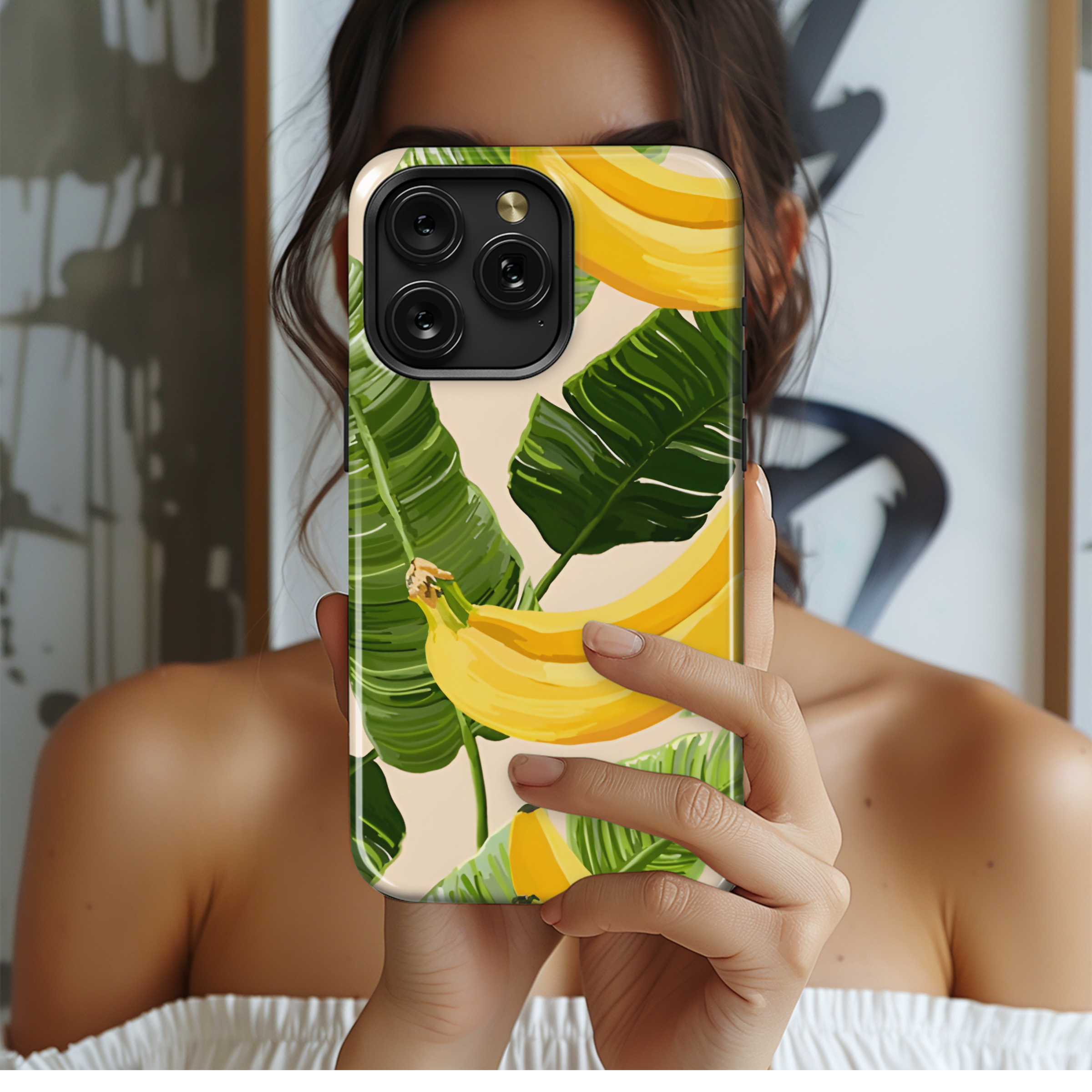 Floral Summer Bananas Phone Case iPhone Samsung Cover Pixel 2856