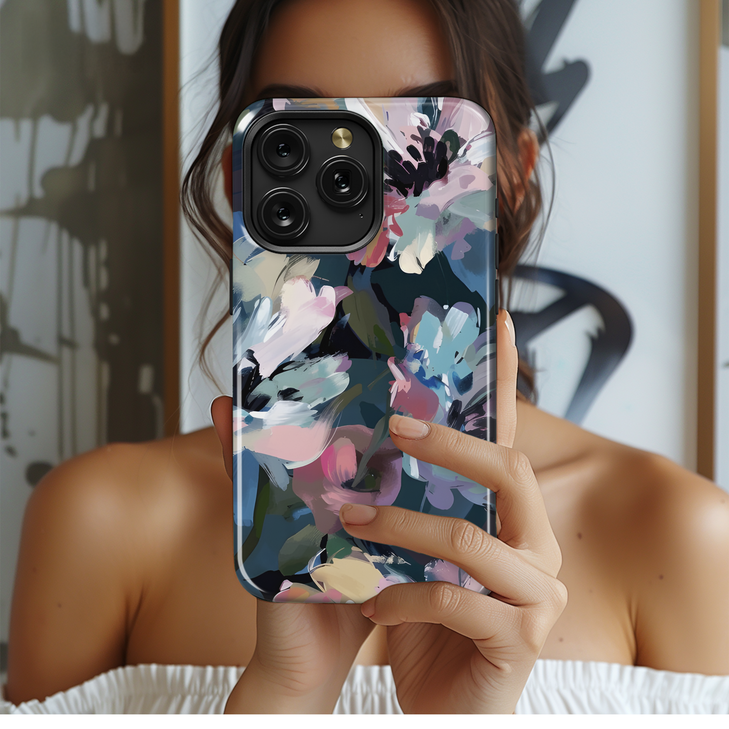 Floral Watercolor Pattern Phone Case iPhone Samsung Cover Pixel 2458