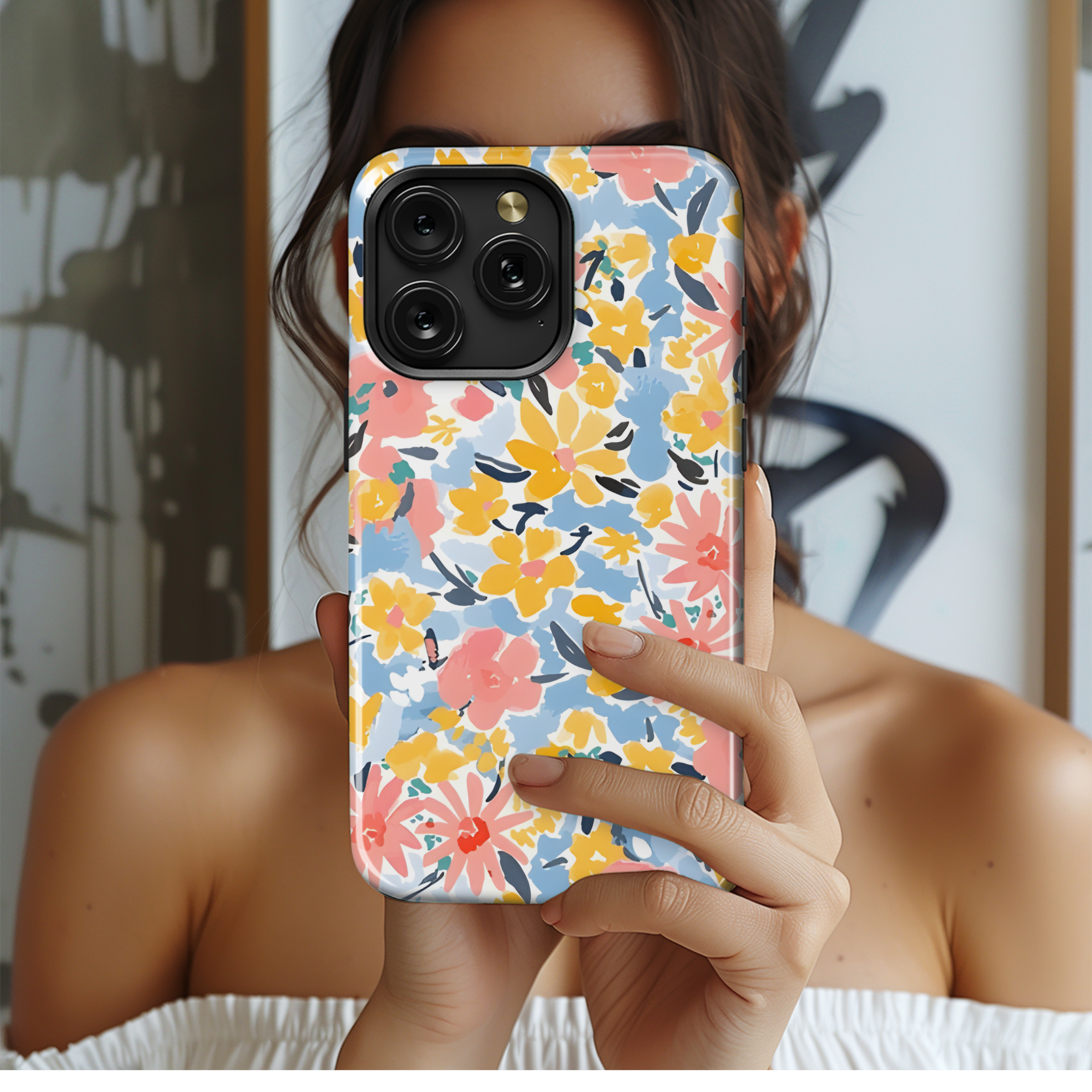 Floral Watercolor Phone Case iPhone Samsung Cover Pixel 2608