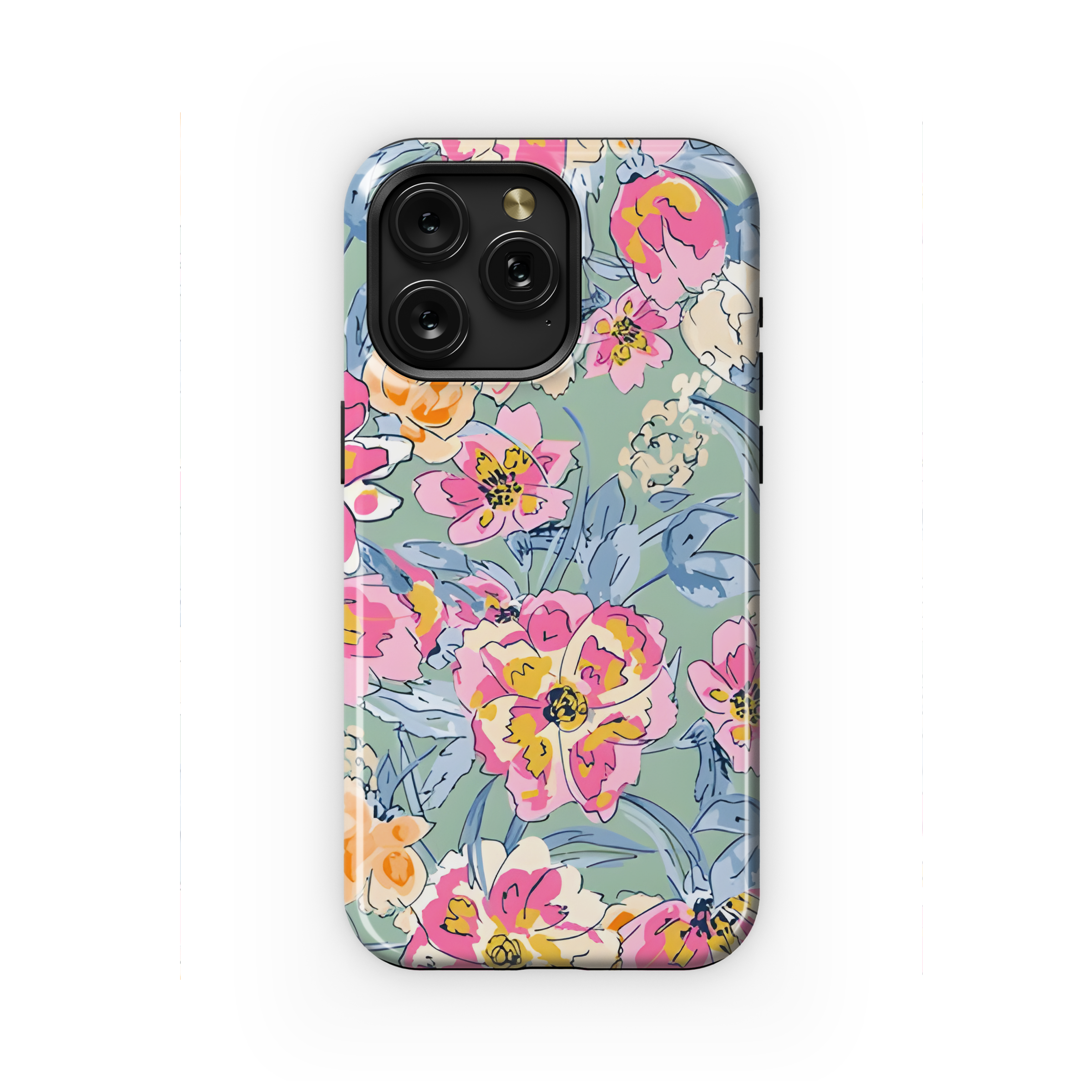 Floral Watercolor Seamless Pattern Phone Case iPhone Samsung Cover Pixel 2314