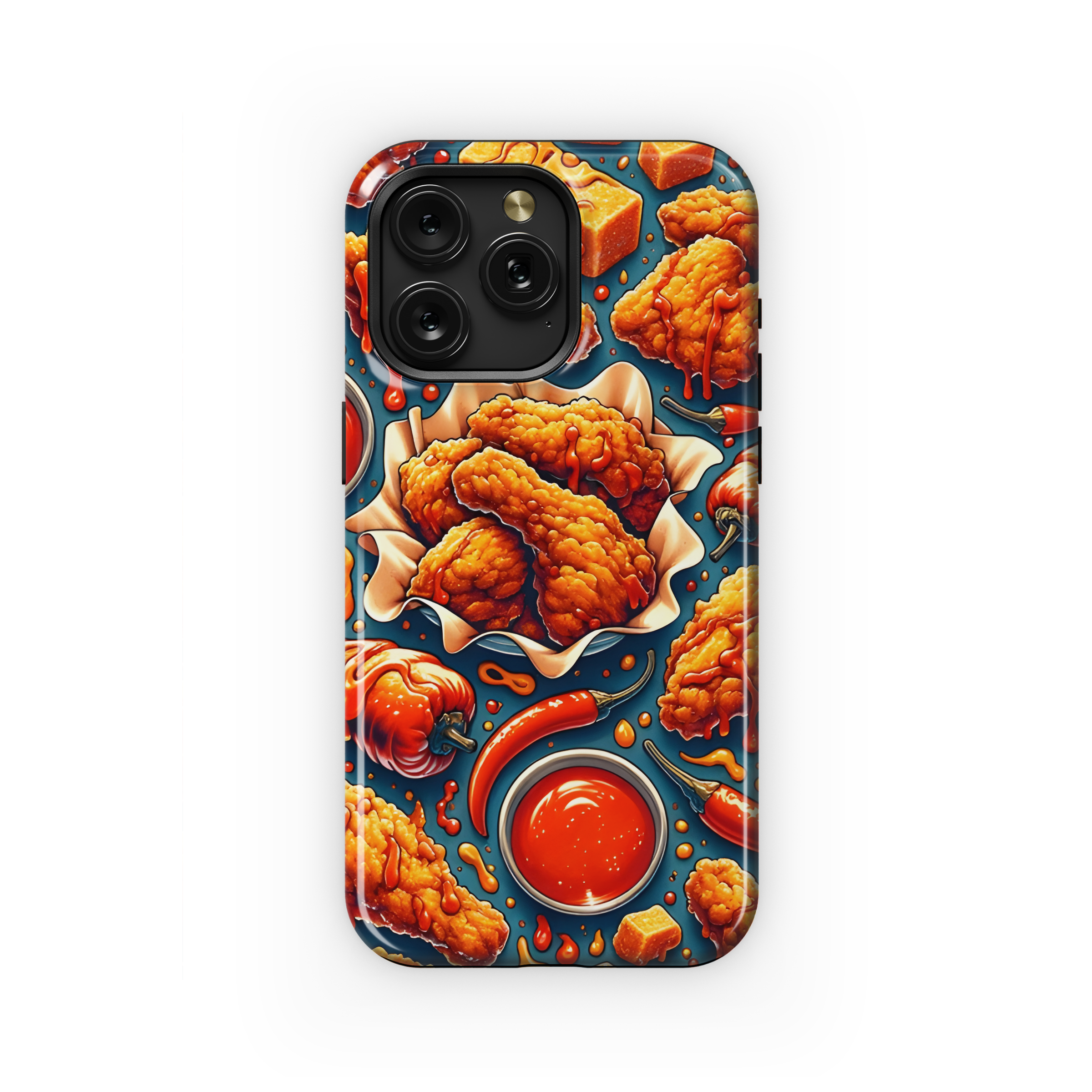 Fried Chicken Spicy Hot Sauce Phone Case iPhone Samsung Cover Pixel 2890