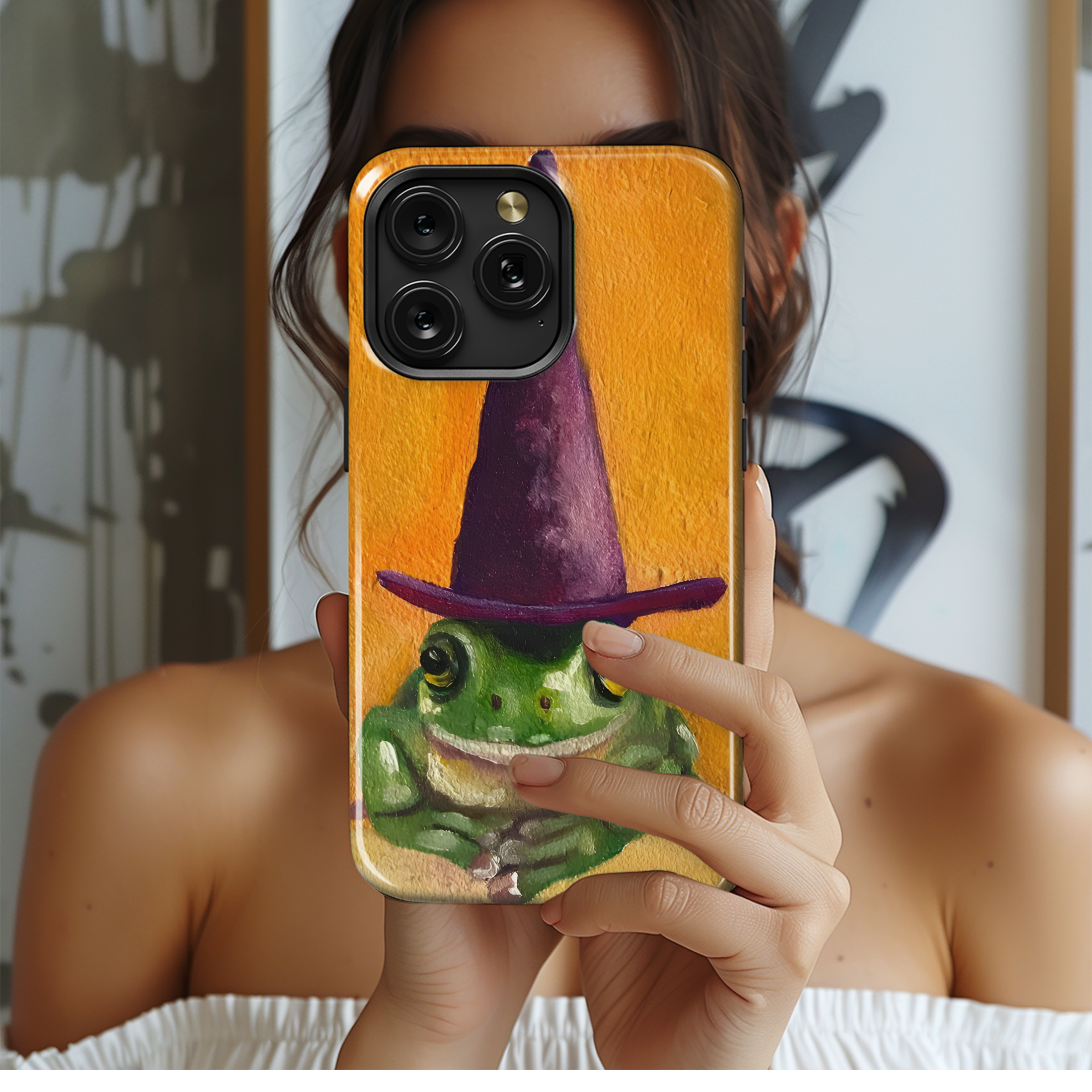 Frog in a Witch Phone Case iPhone Samsung Cover Pixel 2070