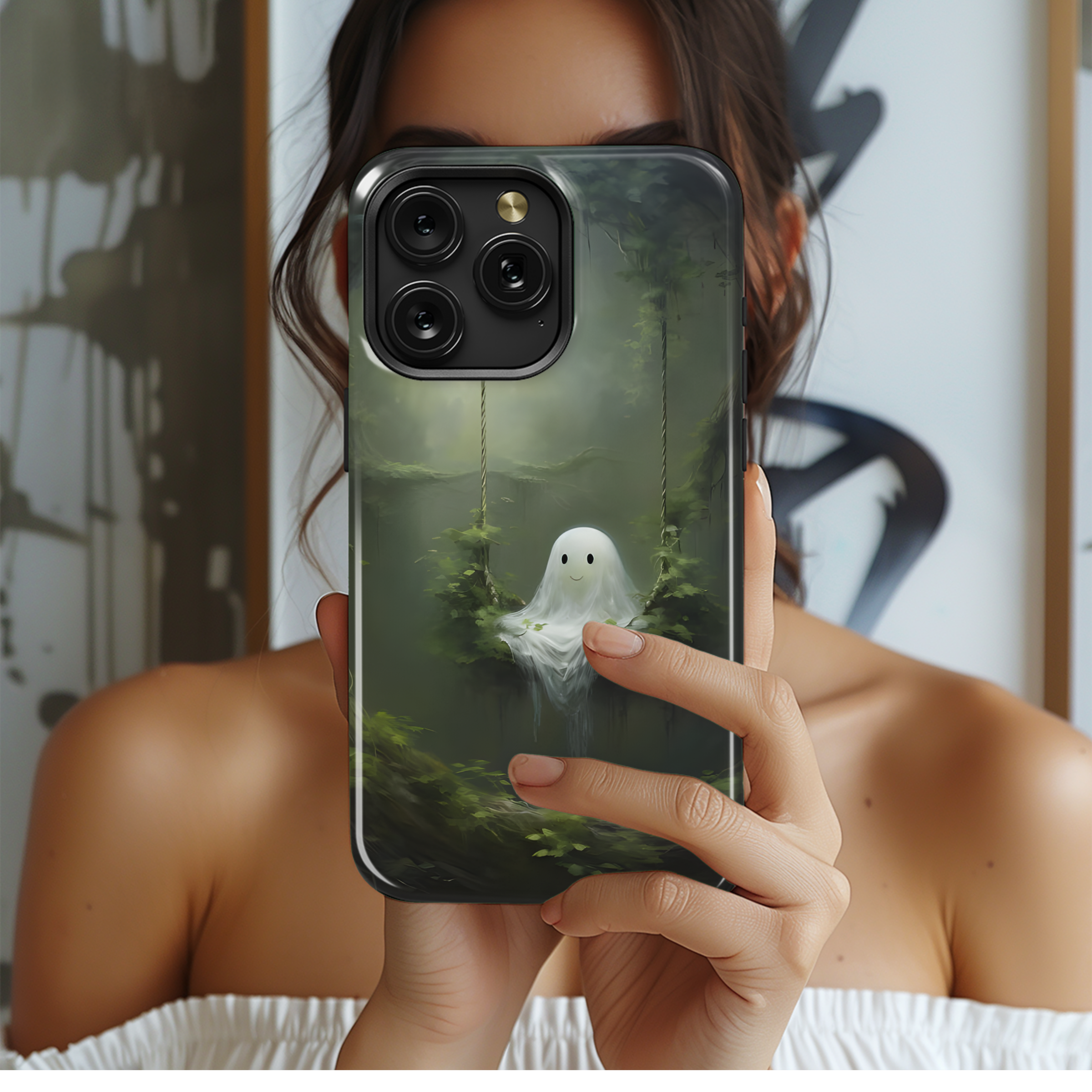 Ghost on a Swing Phone Case iPhone Samsung Cover Pixel 2041