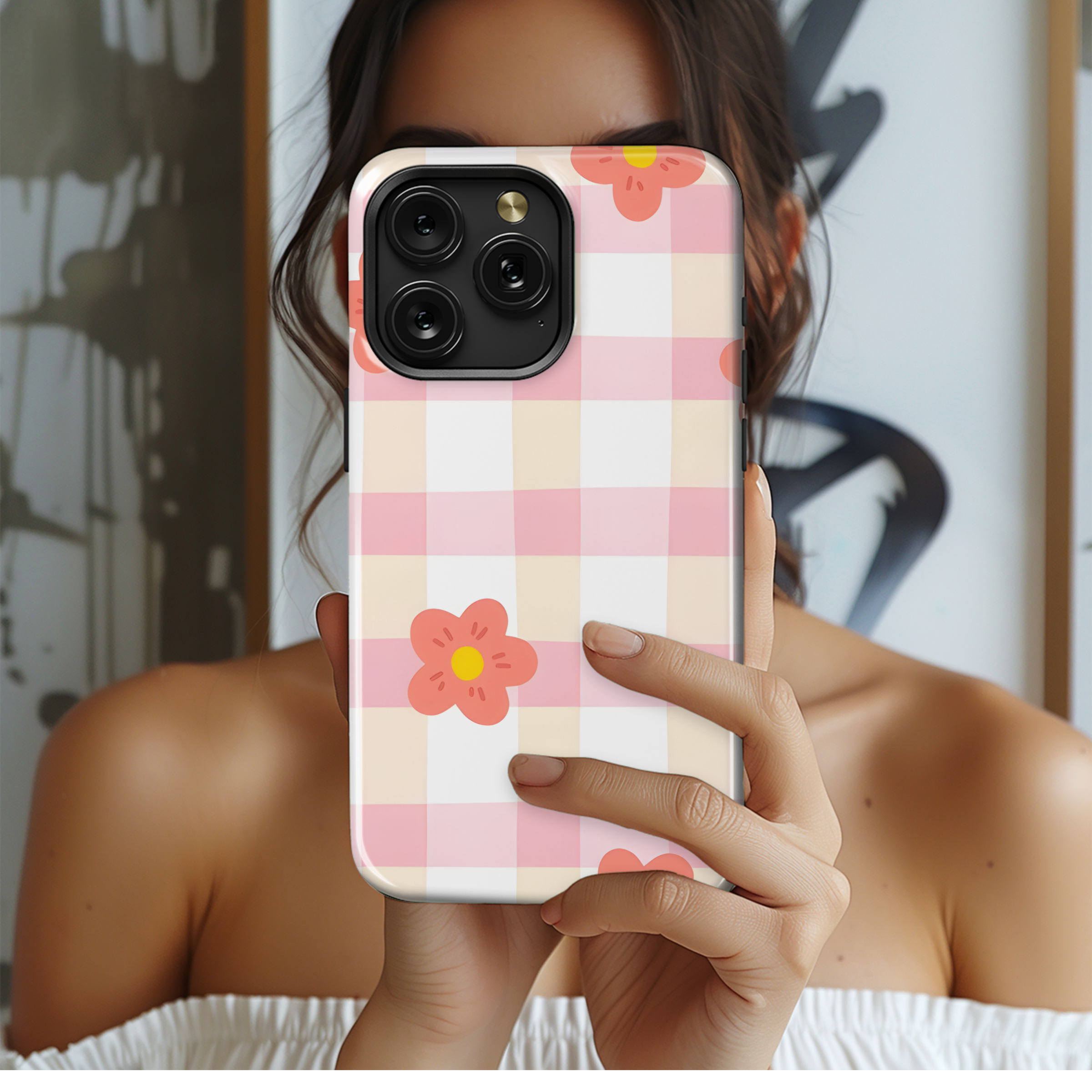 Gingham Easter Phone Case iPhone Samsung Cover Pixel 2795