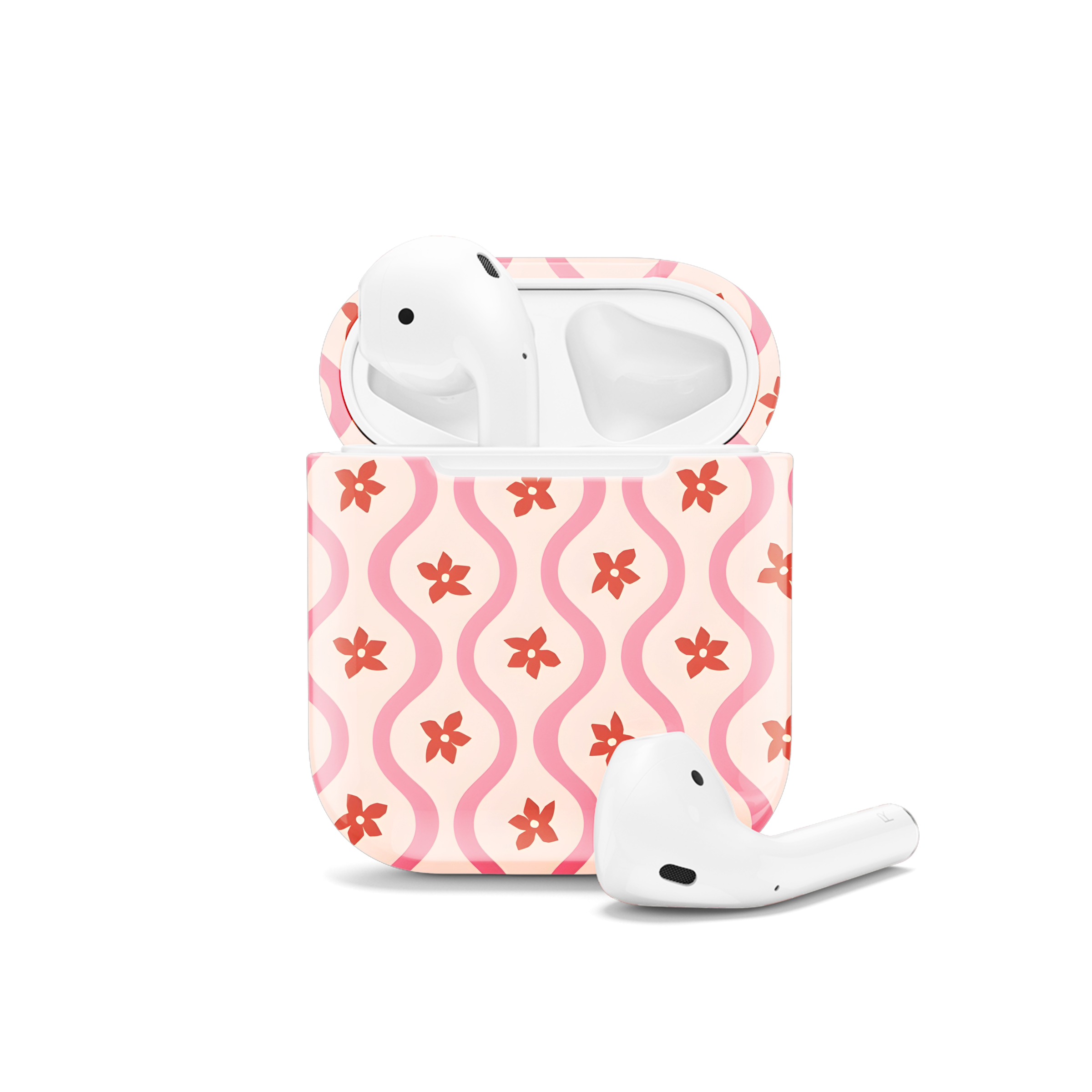 Girly Wavy Circus Pattern AirPods Case AirPods Pro AirPods Pro 2 AirPods 3 AirPods 2 Glossy 2372