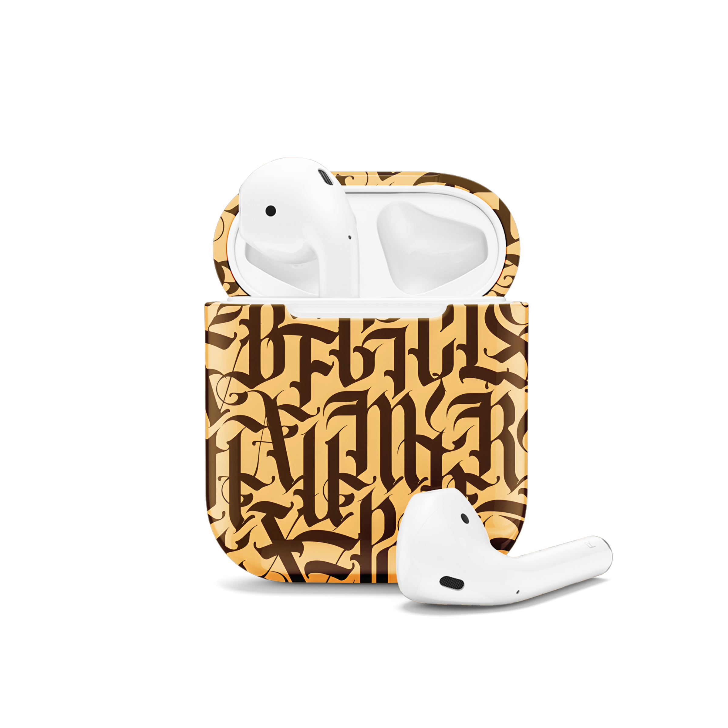 Gothic Alphabet Seamless Pattern AirPods Case AirPods Pro AirPods Pro 2 AirPods 3 AirPods 2 Glossy 2169