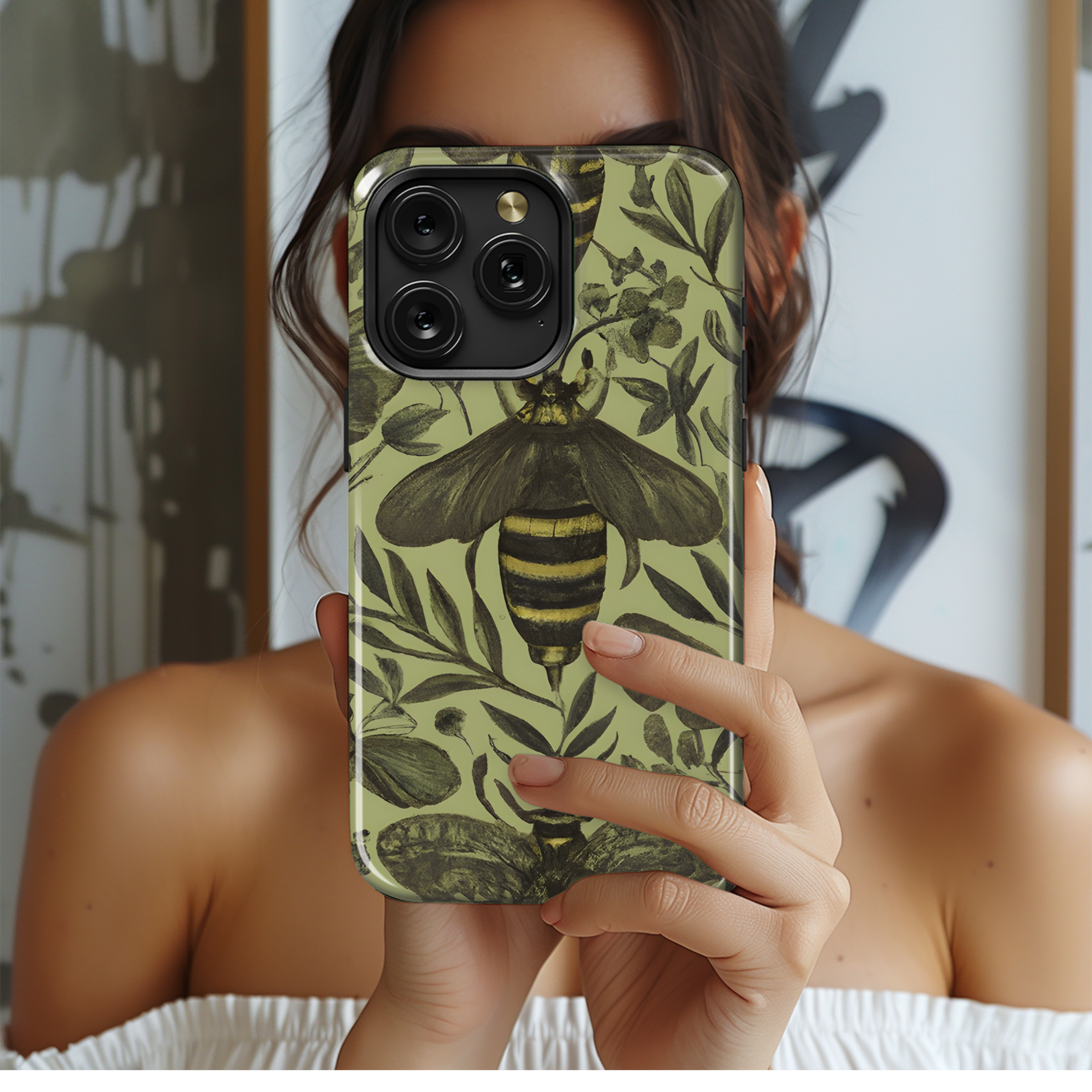 Gothic Moths and Bees Phone Case iPhone Samsung Cover Pixel 2931