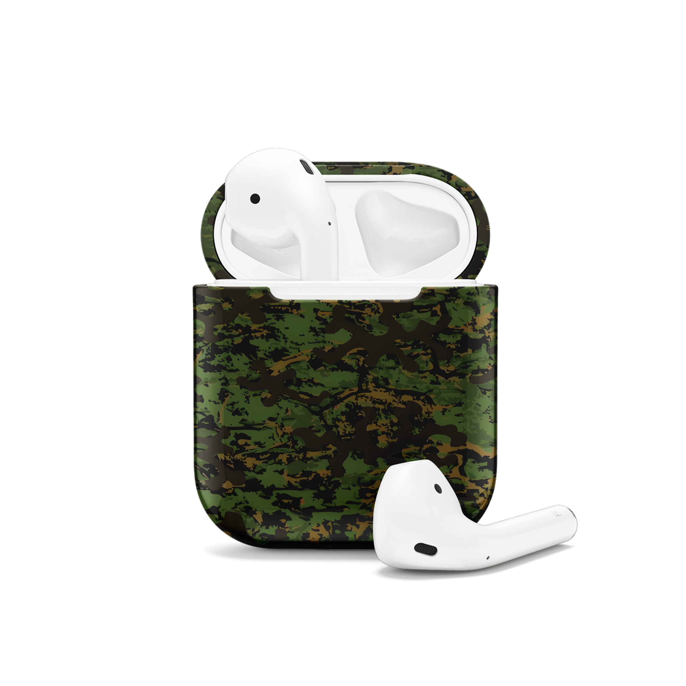 Green Vector Combat Camo Grunge Print AirPods Case AirPods Pro AirPods Pro 2 AirPods 3 AirPods 2 Glossy 2214