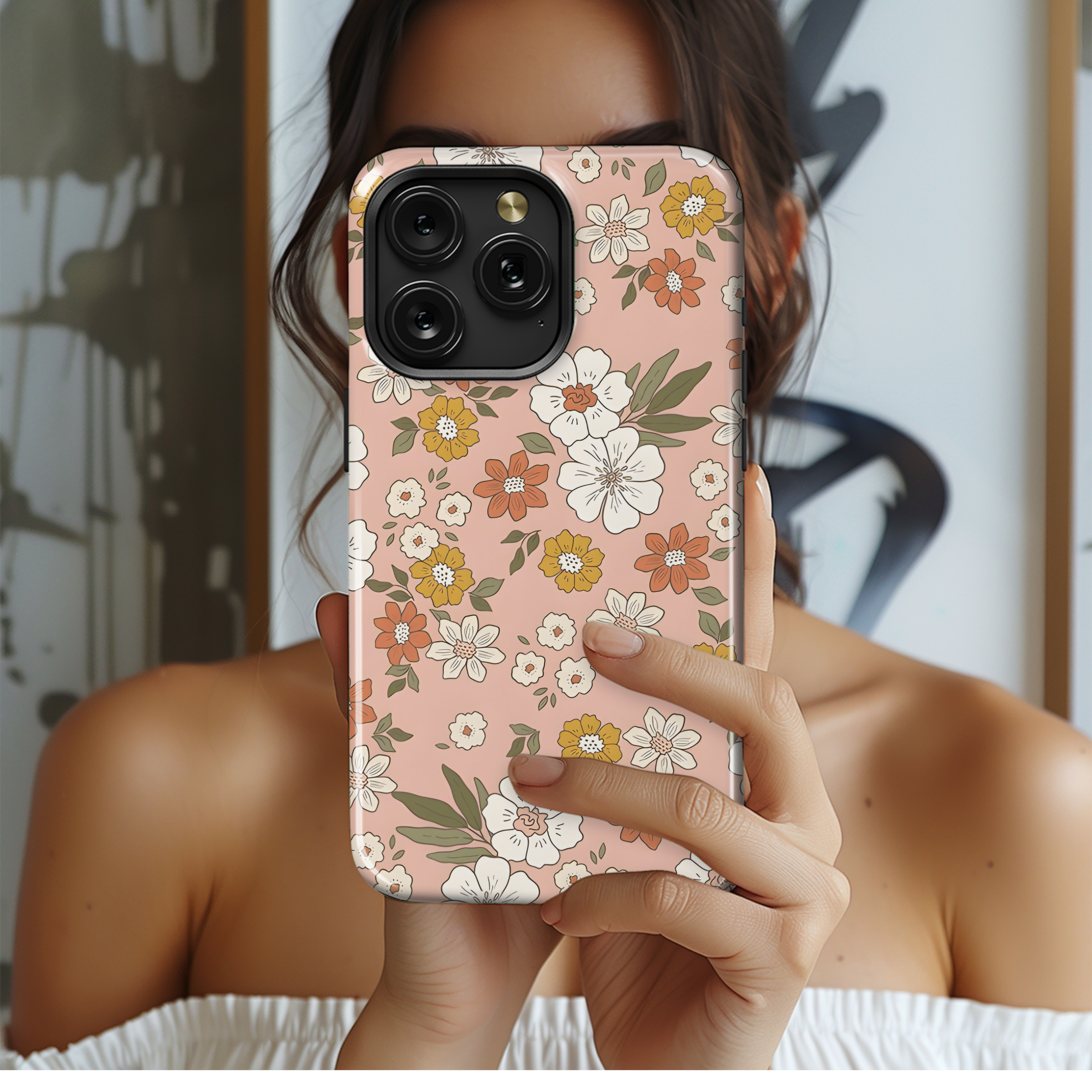 Groovy 70s Flower Phone Case iPhone Samsung Cover Pixel 2495