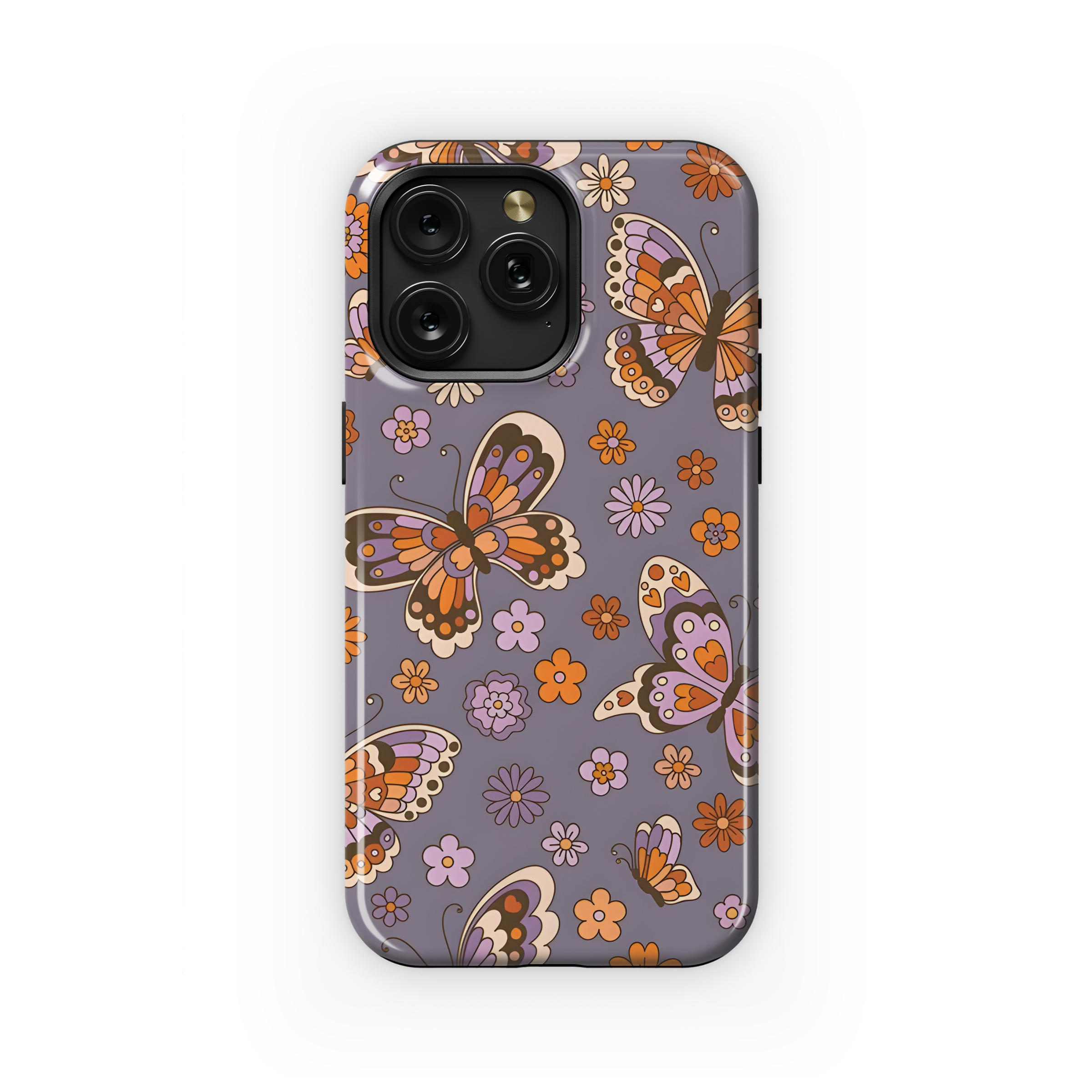 Groovy 70s Hippie Butterfly Daisy Floral Phone Case iPhone Samsung Cover Pixel 2479