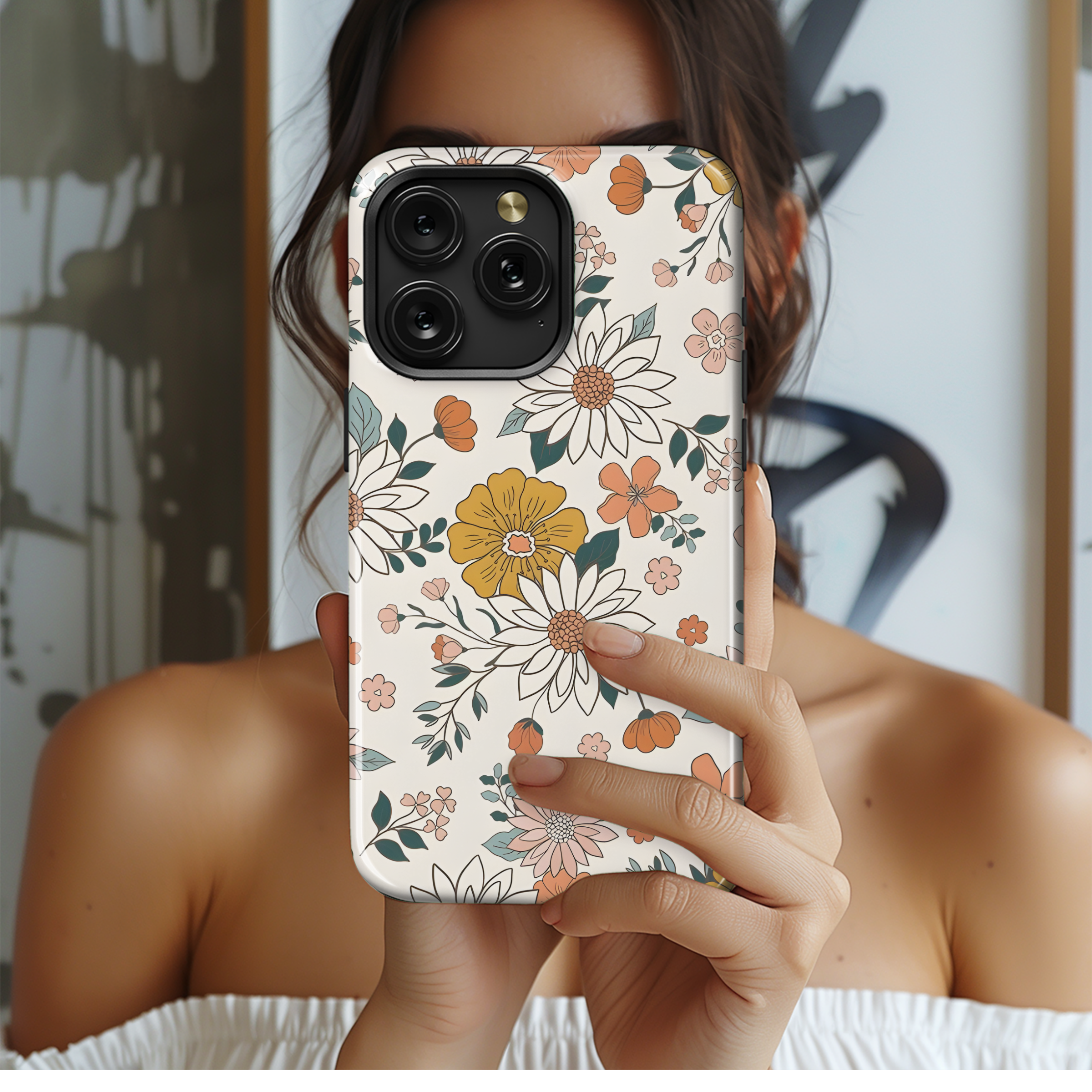 Groovy Boho Flower Phone Case iPhone Samsung Cover Pixel 2486