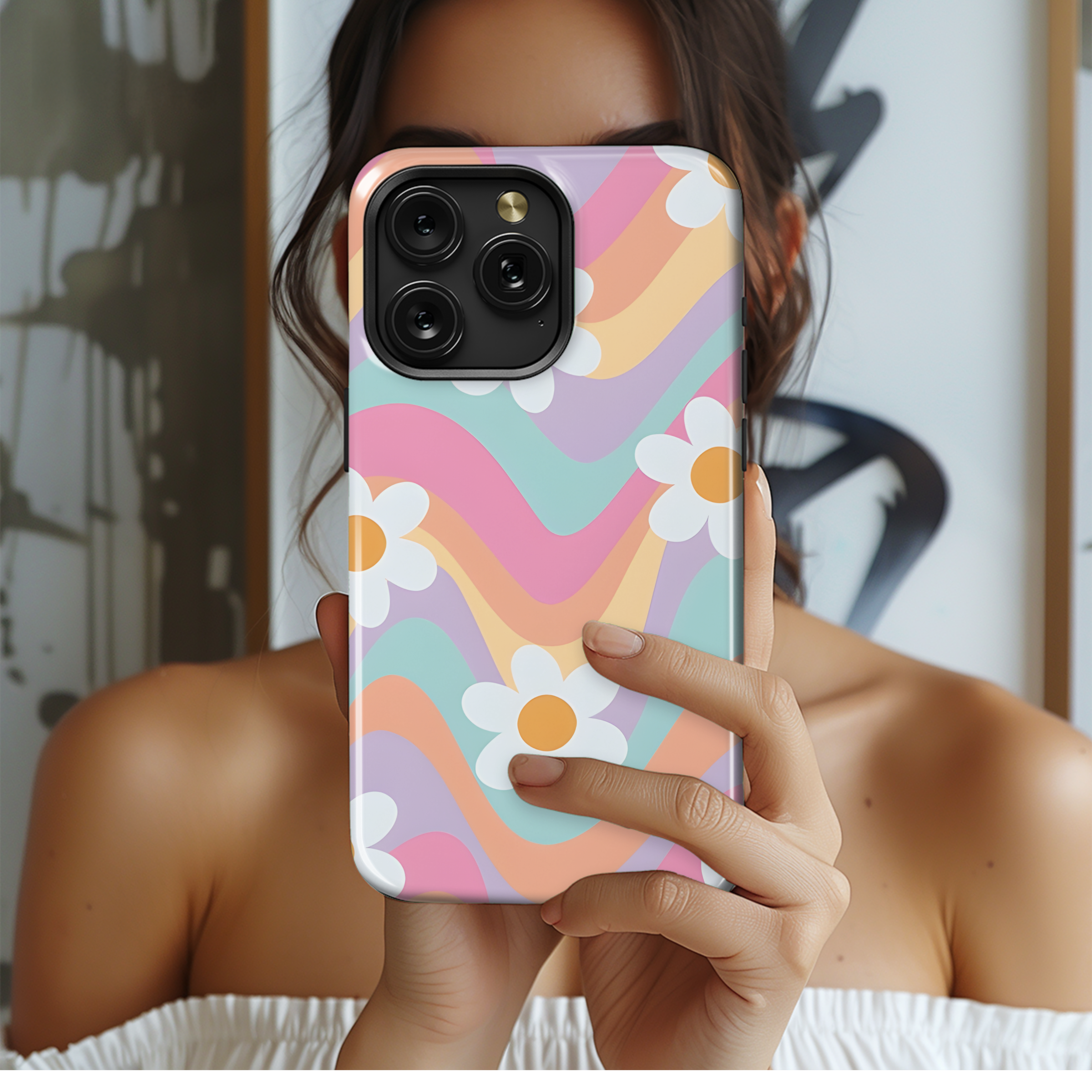 Groovy Floral Daisy Phone Case iPhone Samsung Cover Pixel 2471