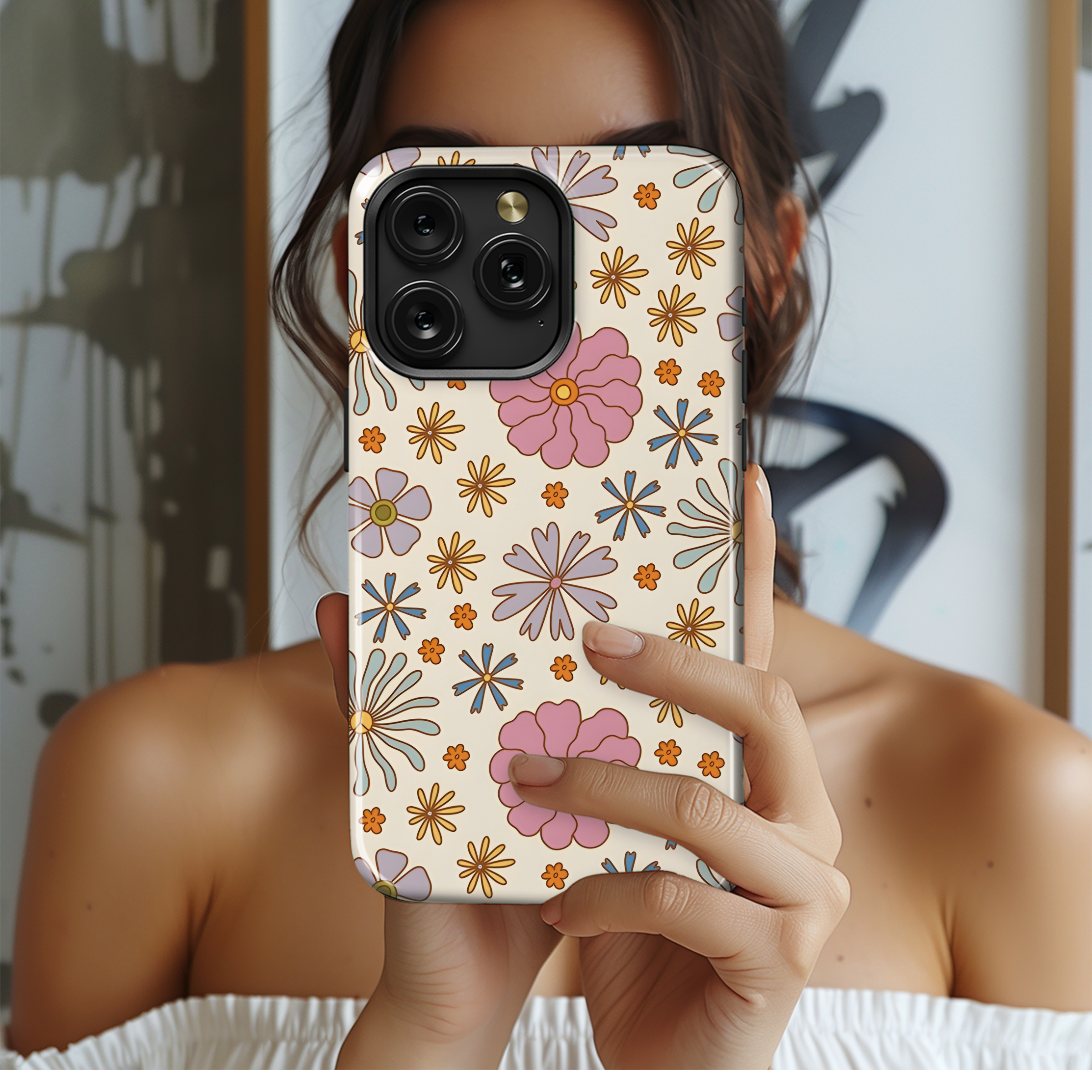 Groovy Flower Seamless Phone Case iPhone Samsung Cover Pixel 2491