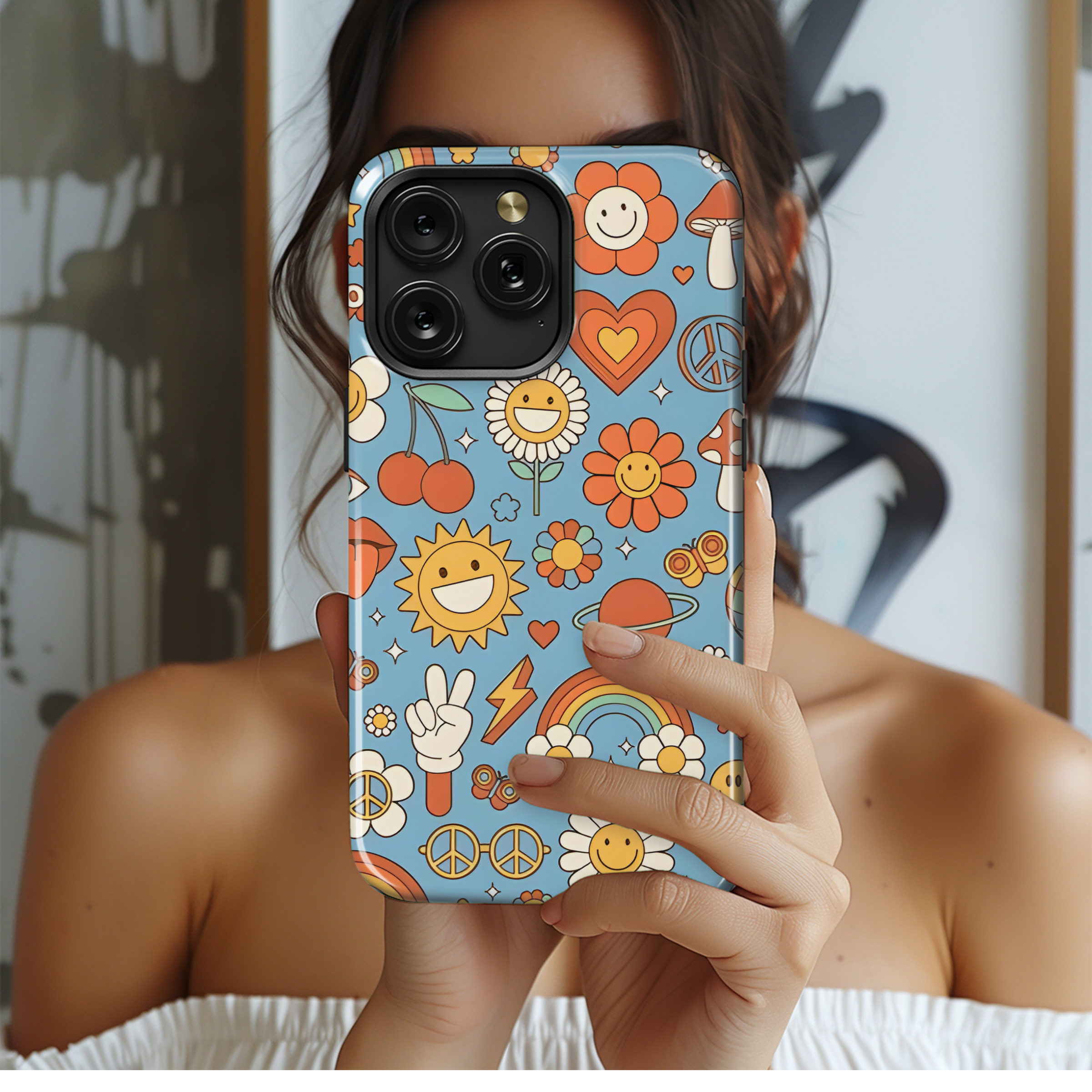 Groovy Hippie 70s Phone Case iPhone Samsung Cover Pixel 2493