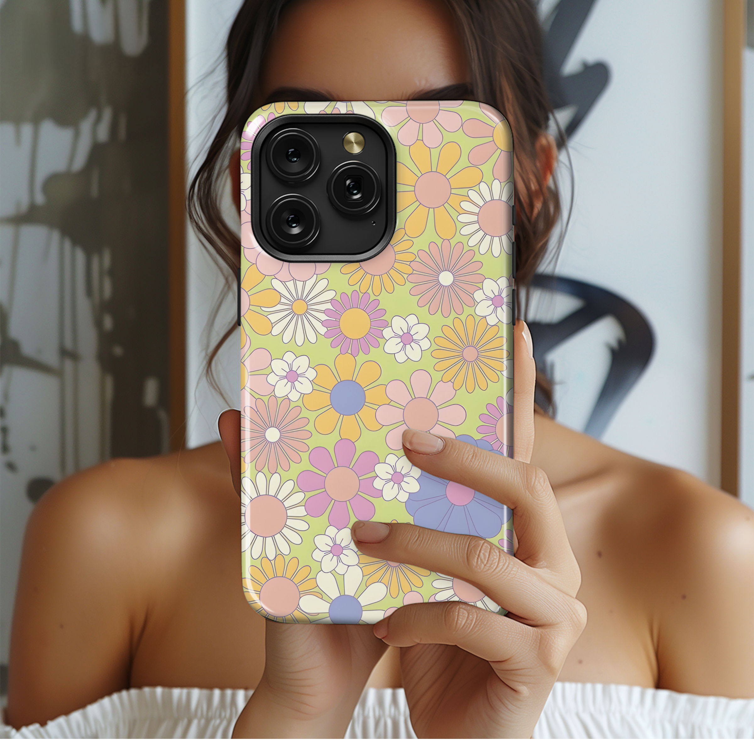 Groovy Psychedelic Flower Phone Case iPhone Samsung Cover Pixel 2472