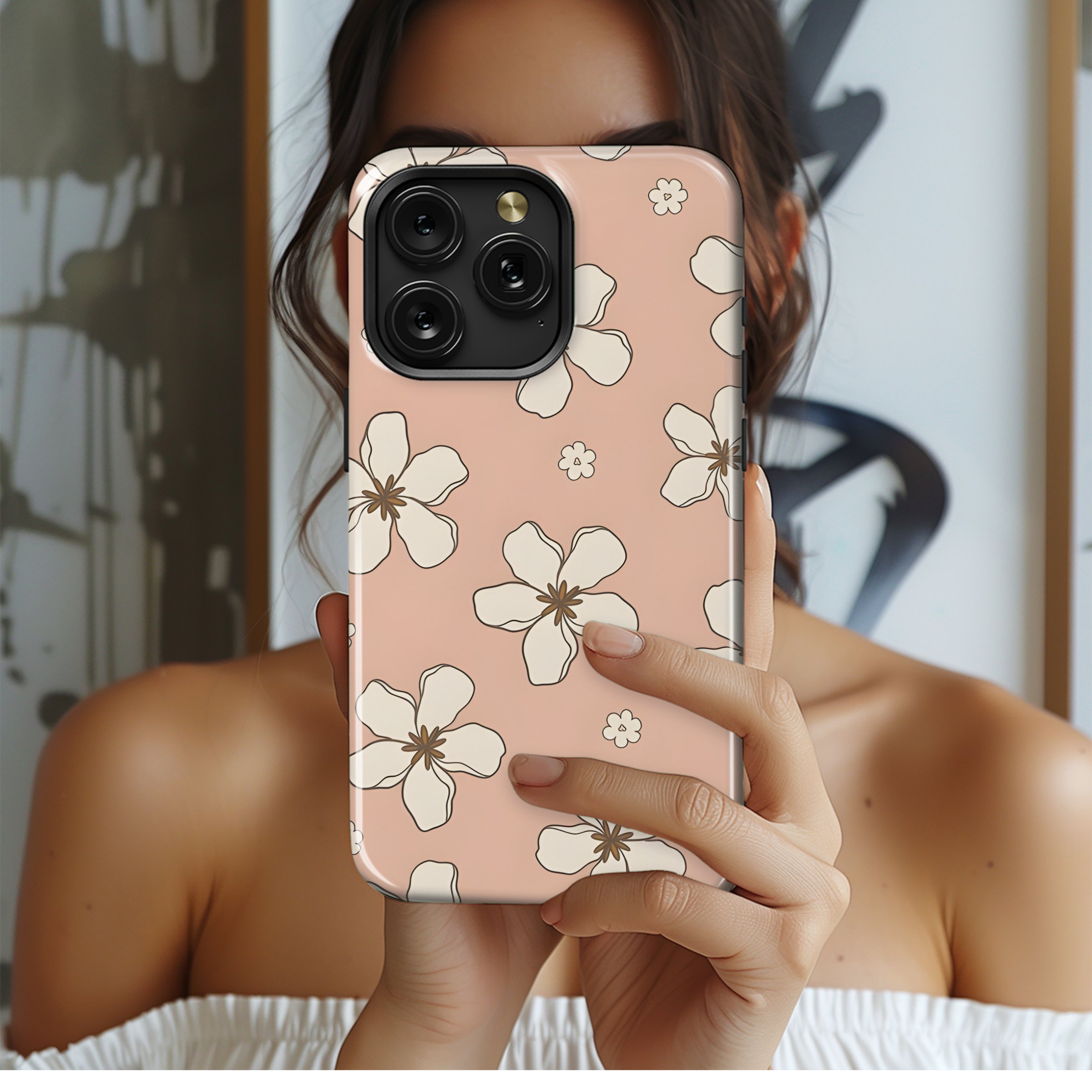 Groovy Retro Boho Flower Phone Case iPhone Samsung Cover Pixel 2485