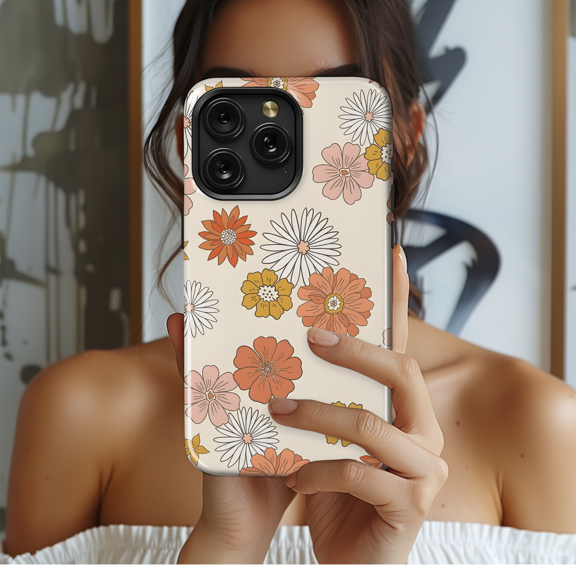 Groovy Retro Flower Phone Case iPhone Samsung Cover Pixel 2484