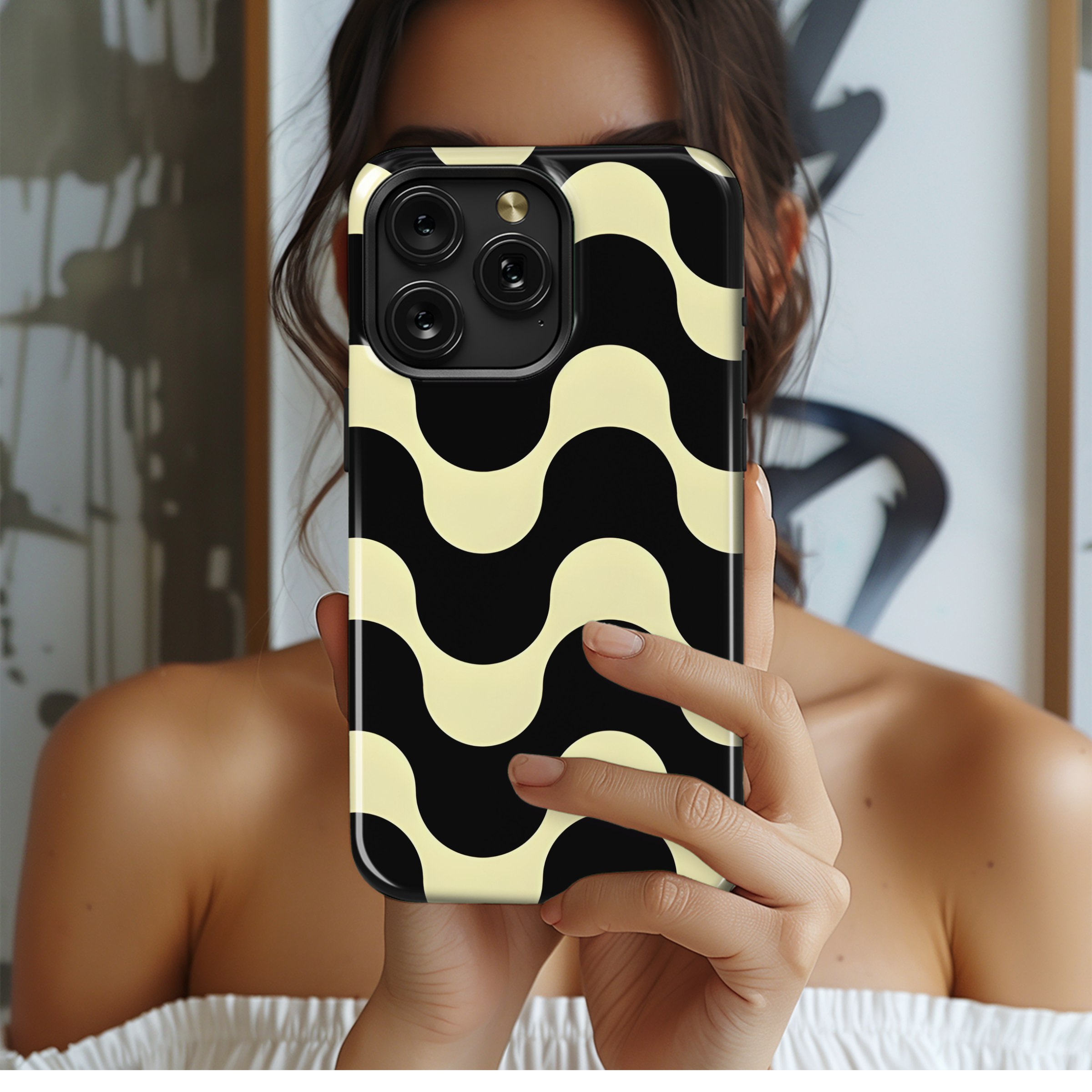 Groovy Retro Waves Phone Case iPhone Samsung Cover Pixel 2498