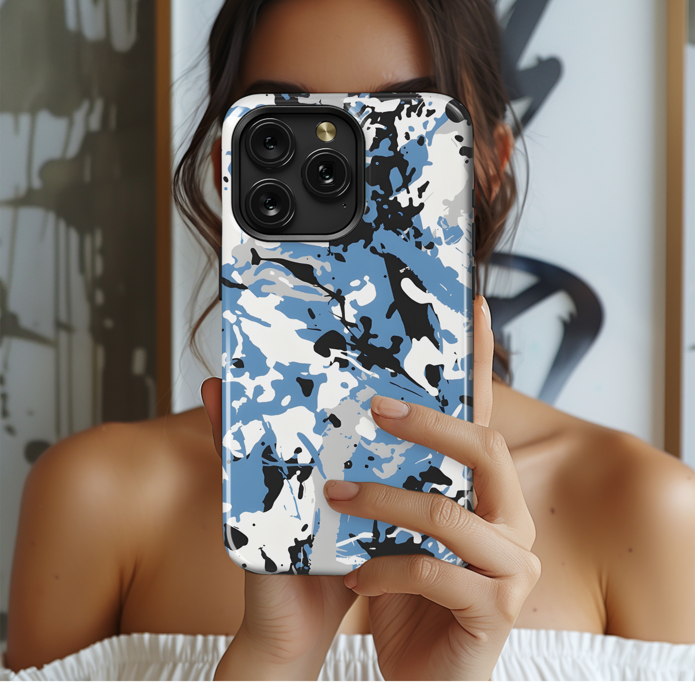 Grunge Camo Brush Strokes Phone Case iPhone Samsung Cover Pixel 2199