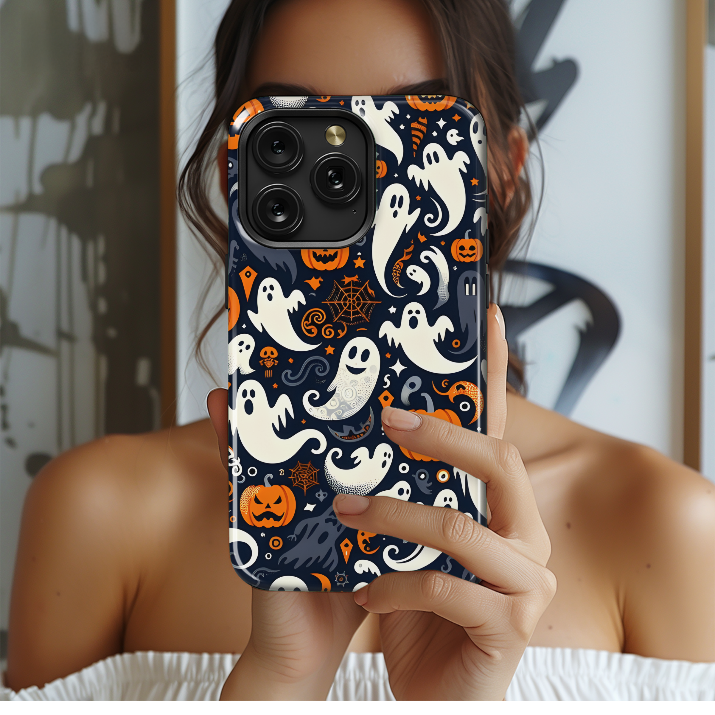 Halloween Ghost Phone Case iPhone Samsung Cover Pixel 2735