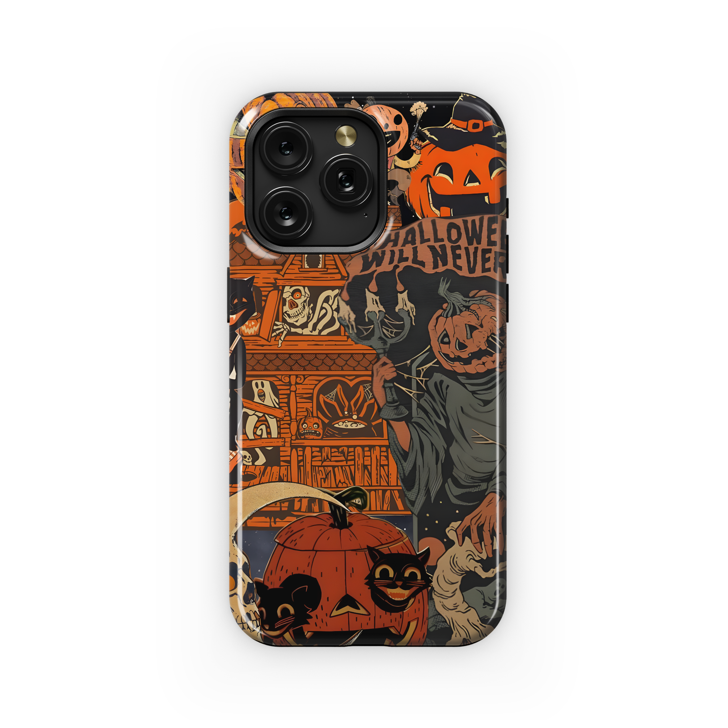 Halloween Gothic Spooky Pumpkin Head Phone Case iPhone Samsung Cover Pixel 2026