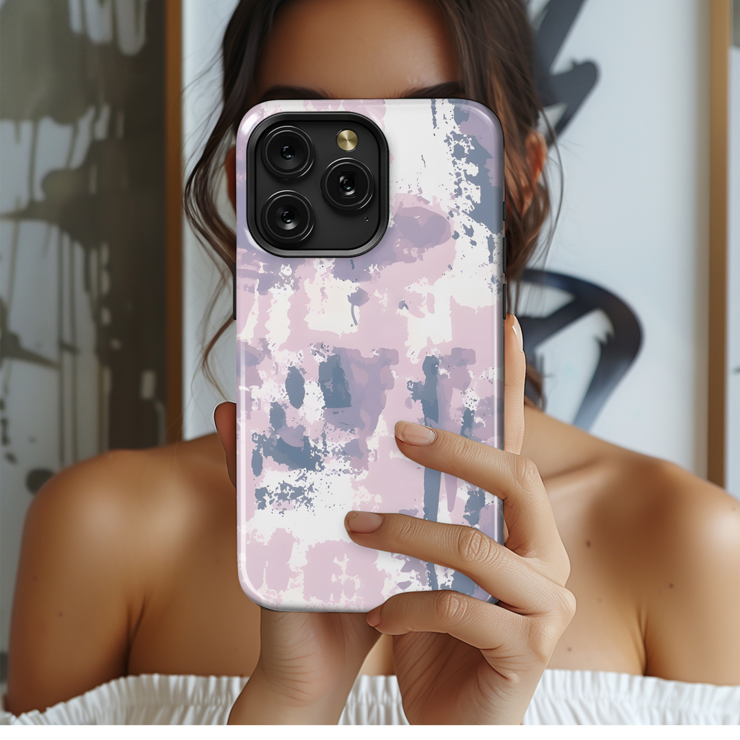 Hand Drawn Boho Tie Dye Shibori Print Phone Case iPhone Samsung Cover Pixel 2351