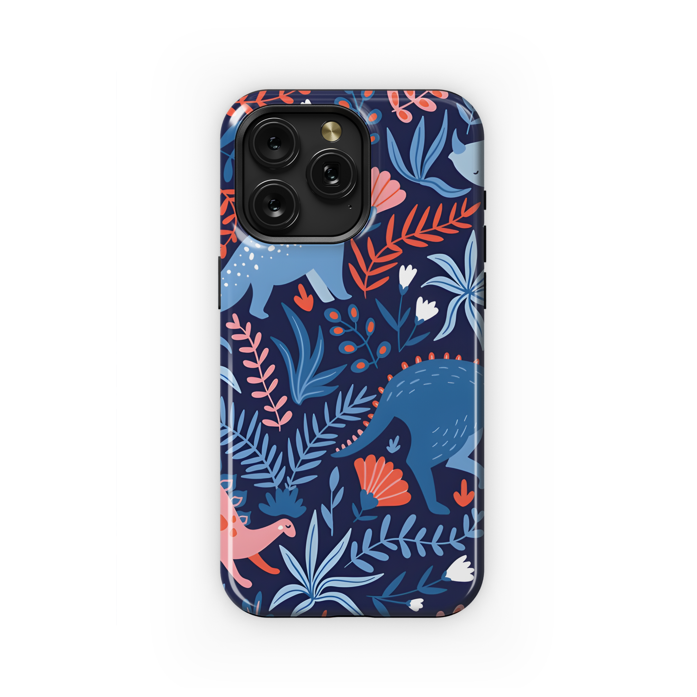 Hand Drawn Dinosaur Jungle Phone Case iPhone Samsung Cover Pixel 2800