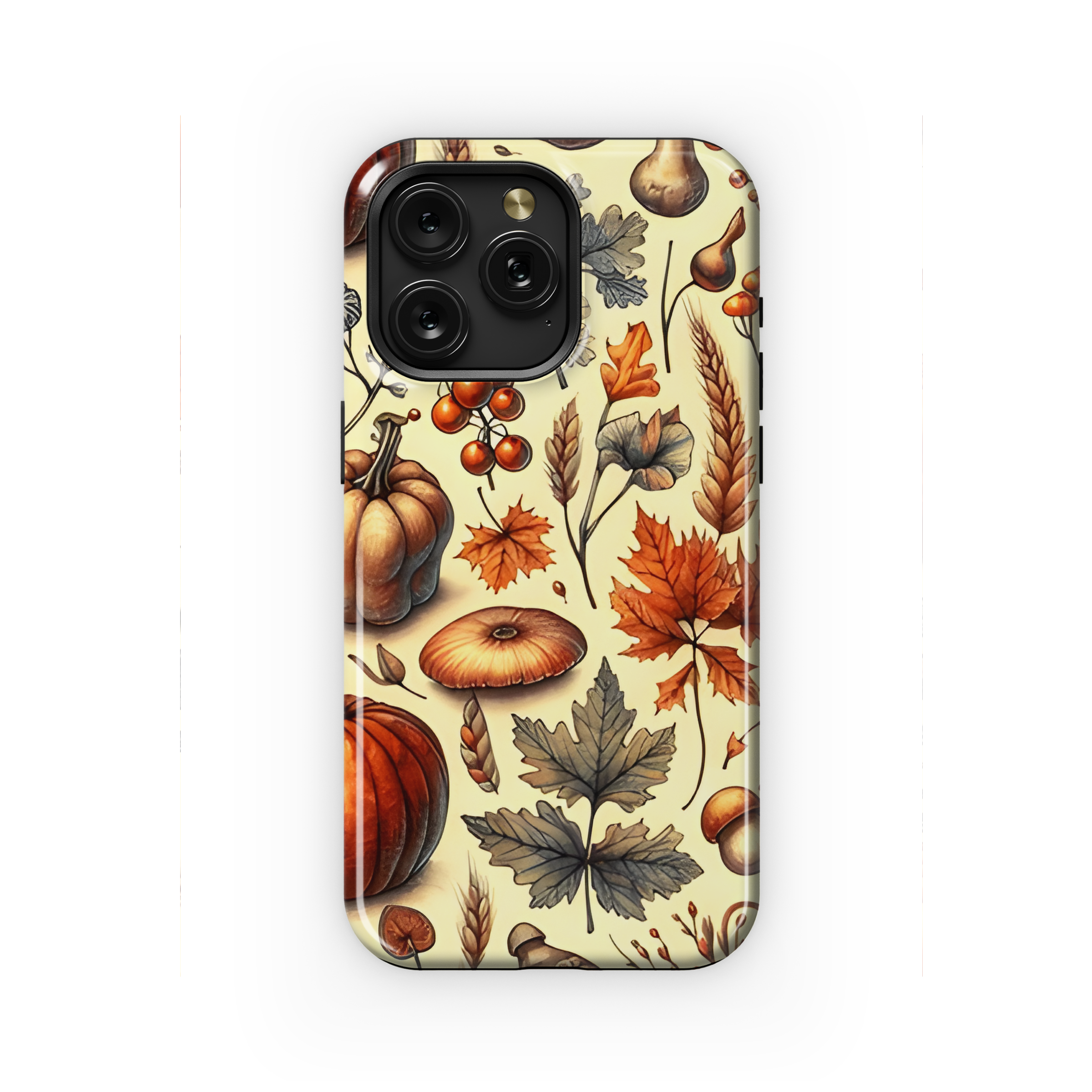 Hand-Drawn Watercolor Fall Pumpkin Pattern Phone Case iPhone Samsung Cover Pixel 2272