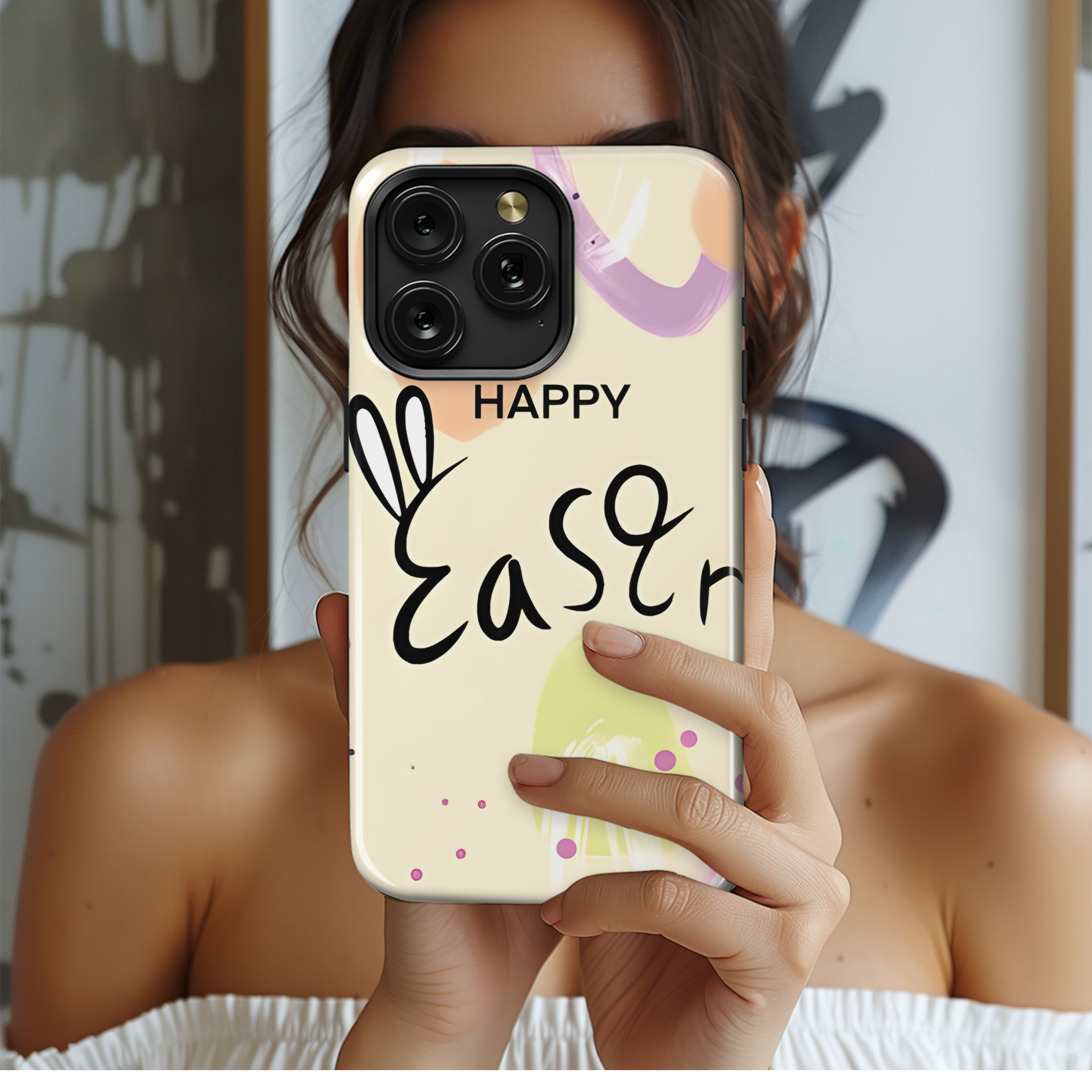 Happy Easter Egg Phone Case iPhone Samsung Cover Pixel 3928