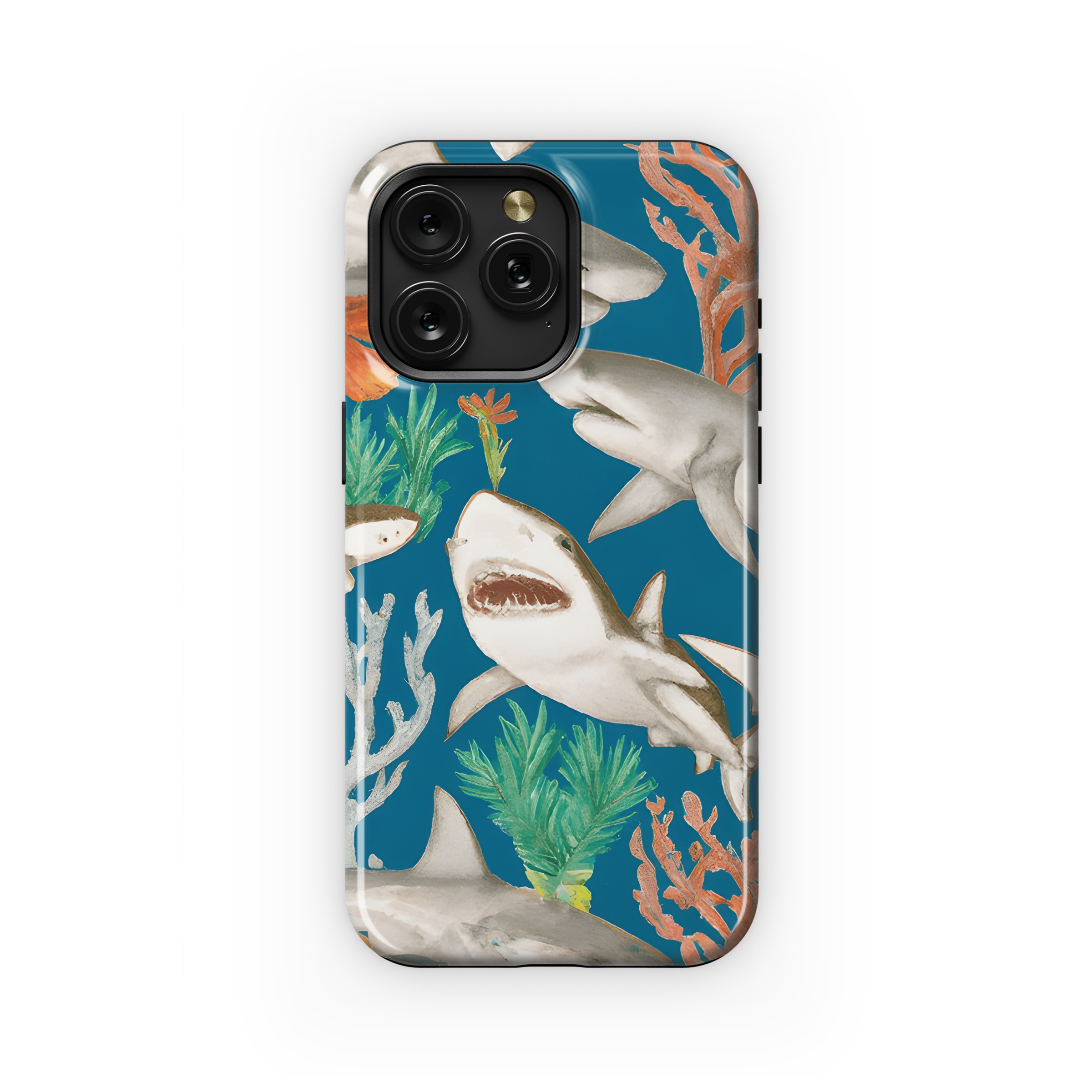 Happy Sharks Phone Case iPhone Samsung Cover Pixel 2946