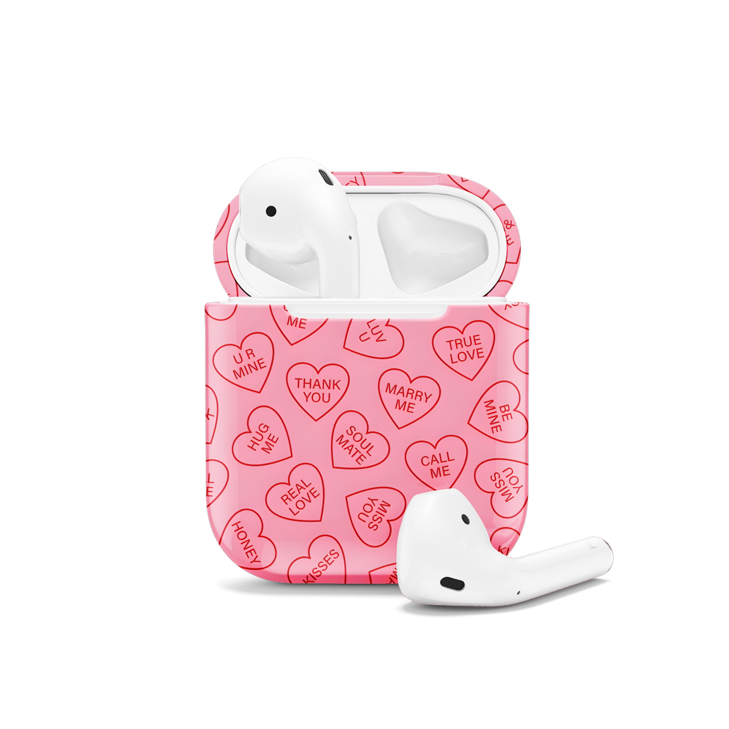 Hearts Pattern AirPods Case AirPods Pro AirPods Pro 2 AirPods 3 AirPods 2 Glossy 2141