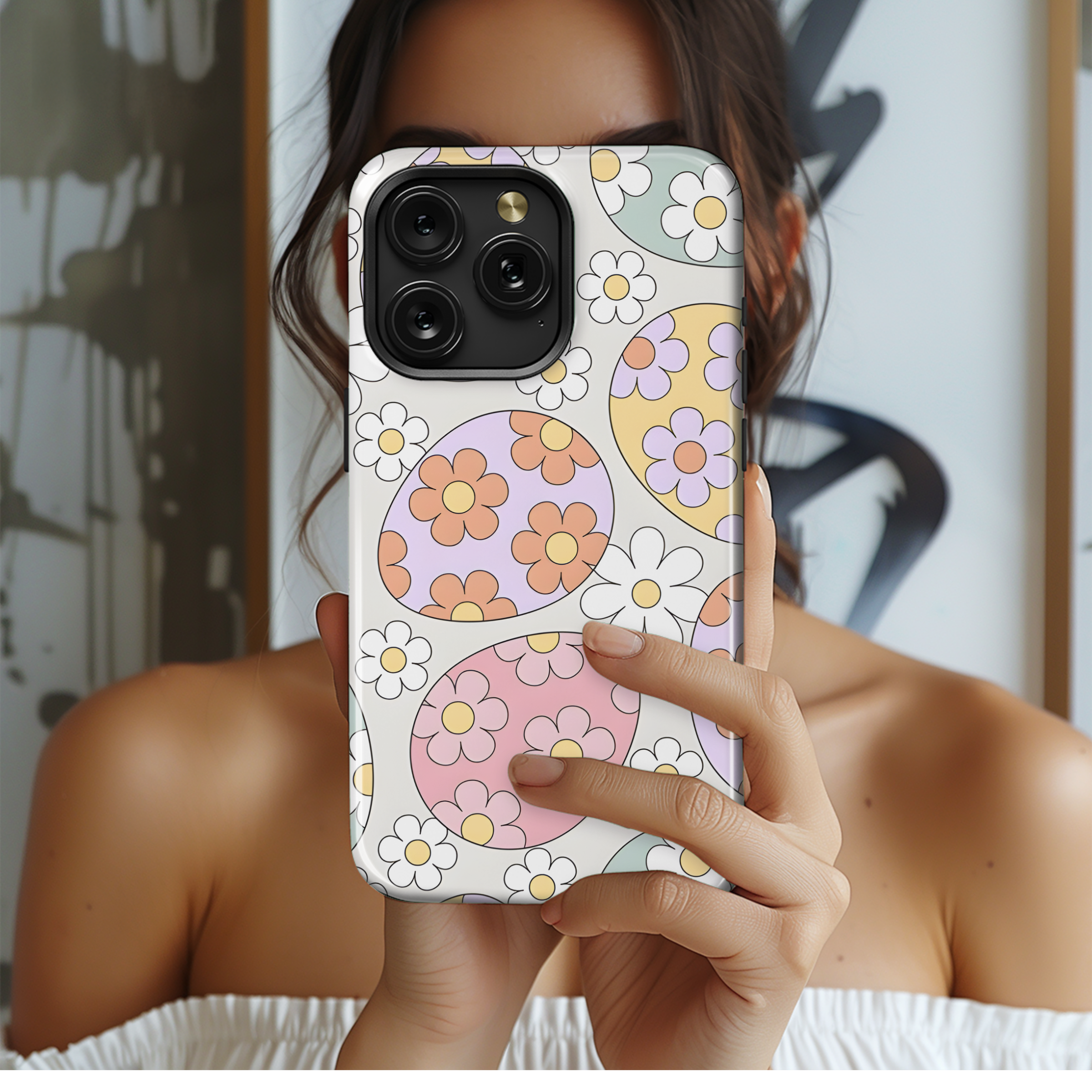 Hippie Easter Eggs Phone Case iPhone Samsung Cover Pixel 2488