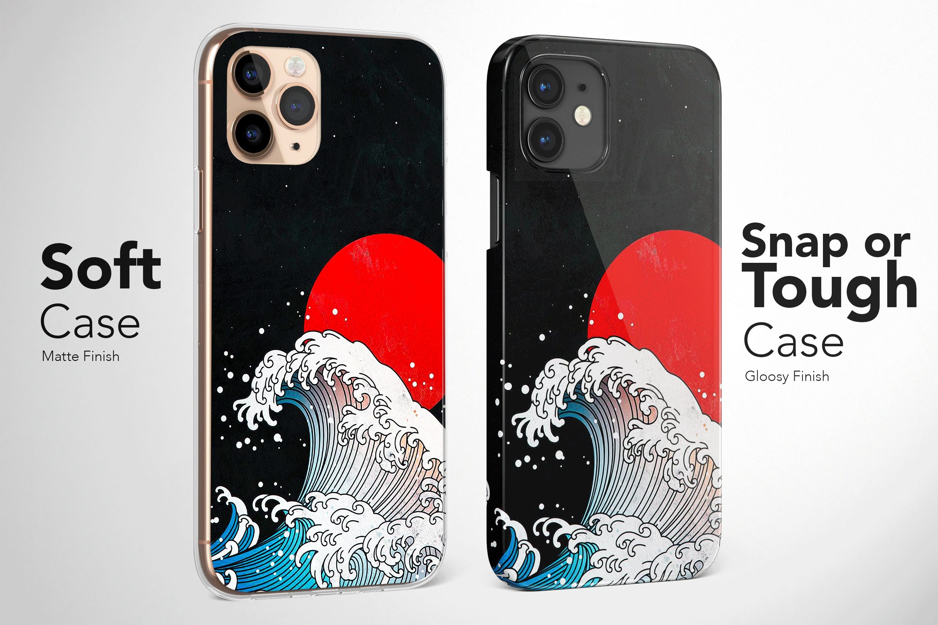 Japanese Wave Phone Case Kanagawa Cover for iPhone 15 Pro Max 14 Plus 13 12 Mini 11 XR XS X 7+ 8 SE Samsung S23 S22 S21 Google Pixel 7 6