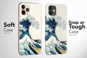 Japanese Wave Phone Case Kanagawa Cover for iPhone 15 Pro Max 14 Plus 13 12 Mini 11 XR XS X 7+ 8 SE Samsung S23 S22 S21 Google Pixel 7 6