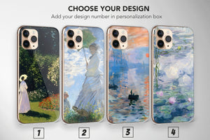 Claude Monet Phone Case Aesthetic Vintage Cover For iPhone 15 Pro Max 14 Plus 13 12 Mini 11 XR XS X 7+ 8 SE Samsung S23 S22 S21 Pixel 8 7 6