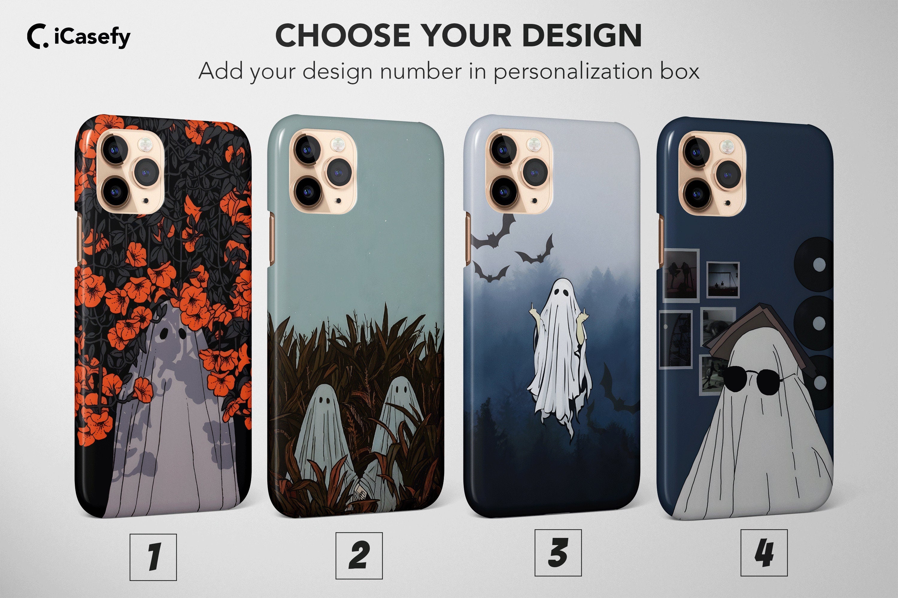 Ghost Phone Case Spooky Art Halloween Cover